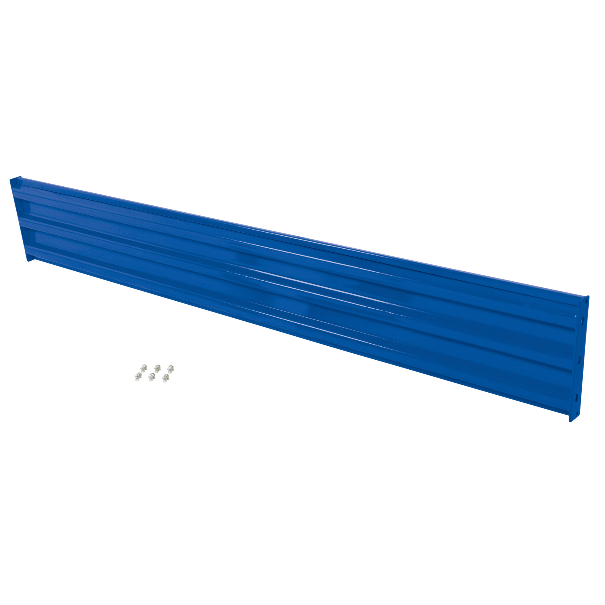 Vestil Bolt-On Guard Rail - 3 Ribbed, 113.875in. Length, High-Impact, Powder-Coated Yellow, Model# GR-F3R-BO-10-BU