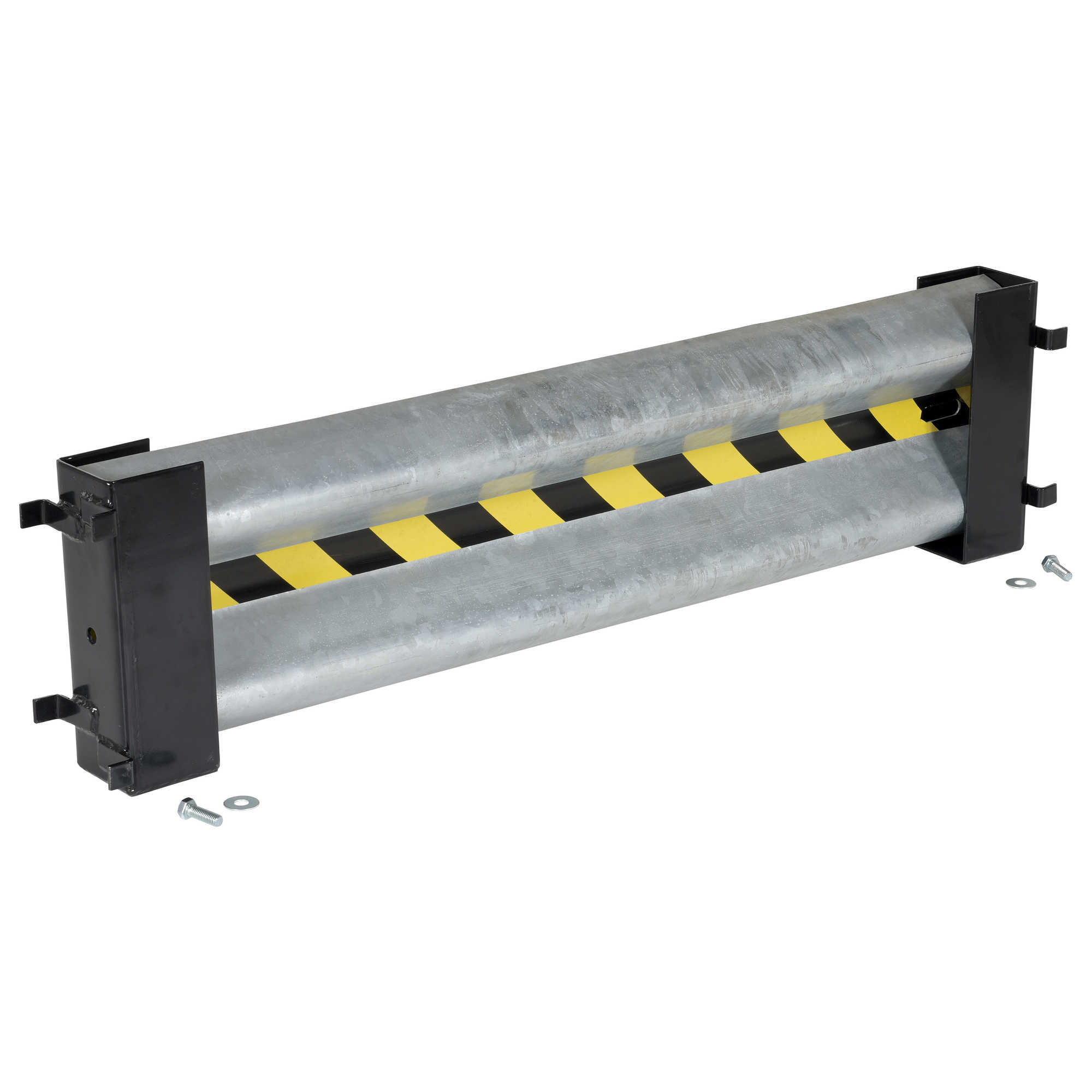 Vestil Galvanized Steel Drop-In Guard Rail — 36in. Length, 2 Ribbed, Gray, Model# GR-H2R-DI-3-HDG