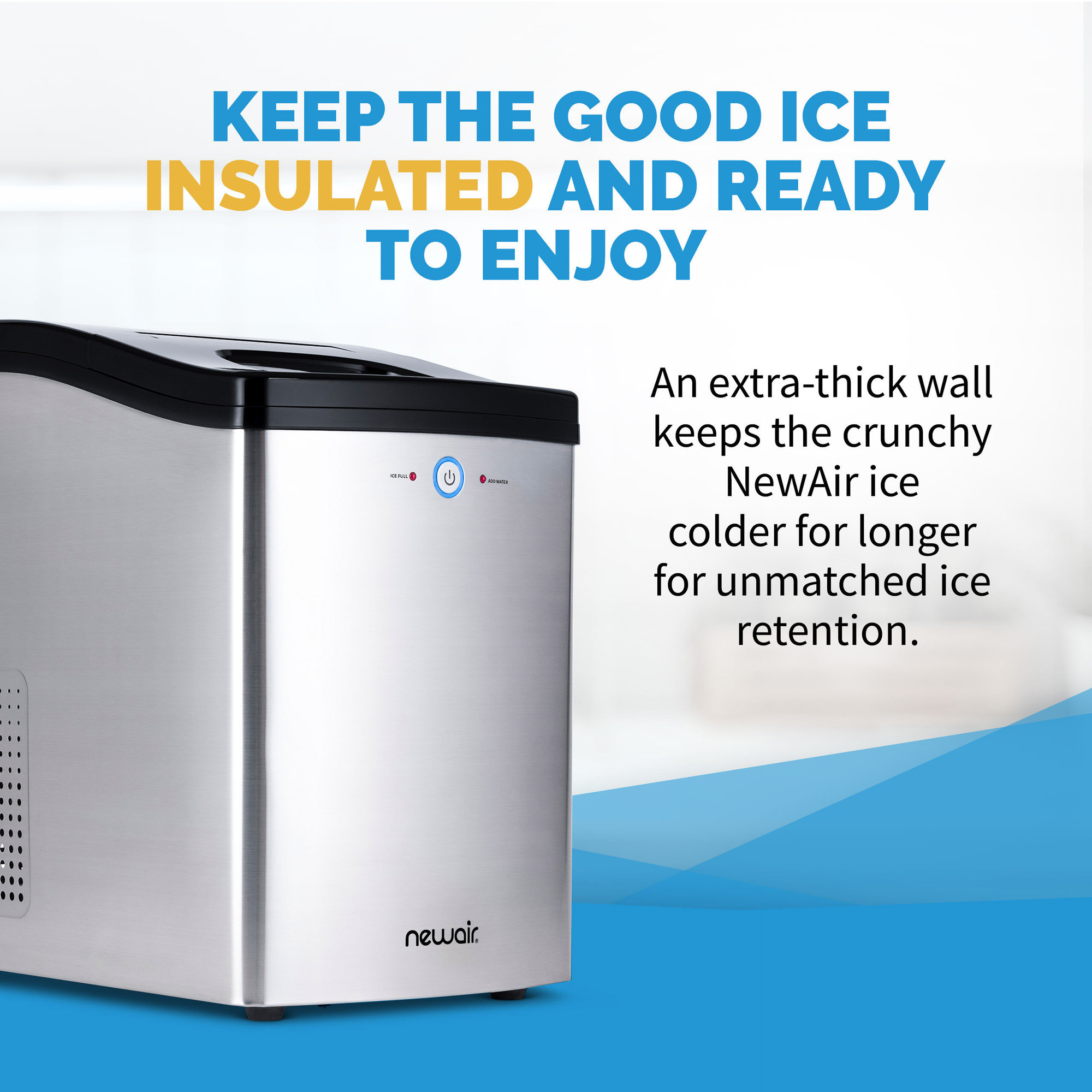 Newair, Countertop Nugget Ice Maker, Pounds of Ice Per Day 40 lb, Model#  NIM040SS00