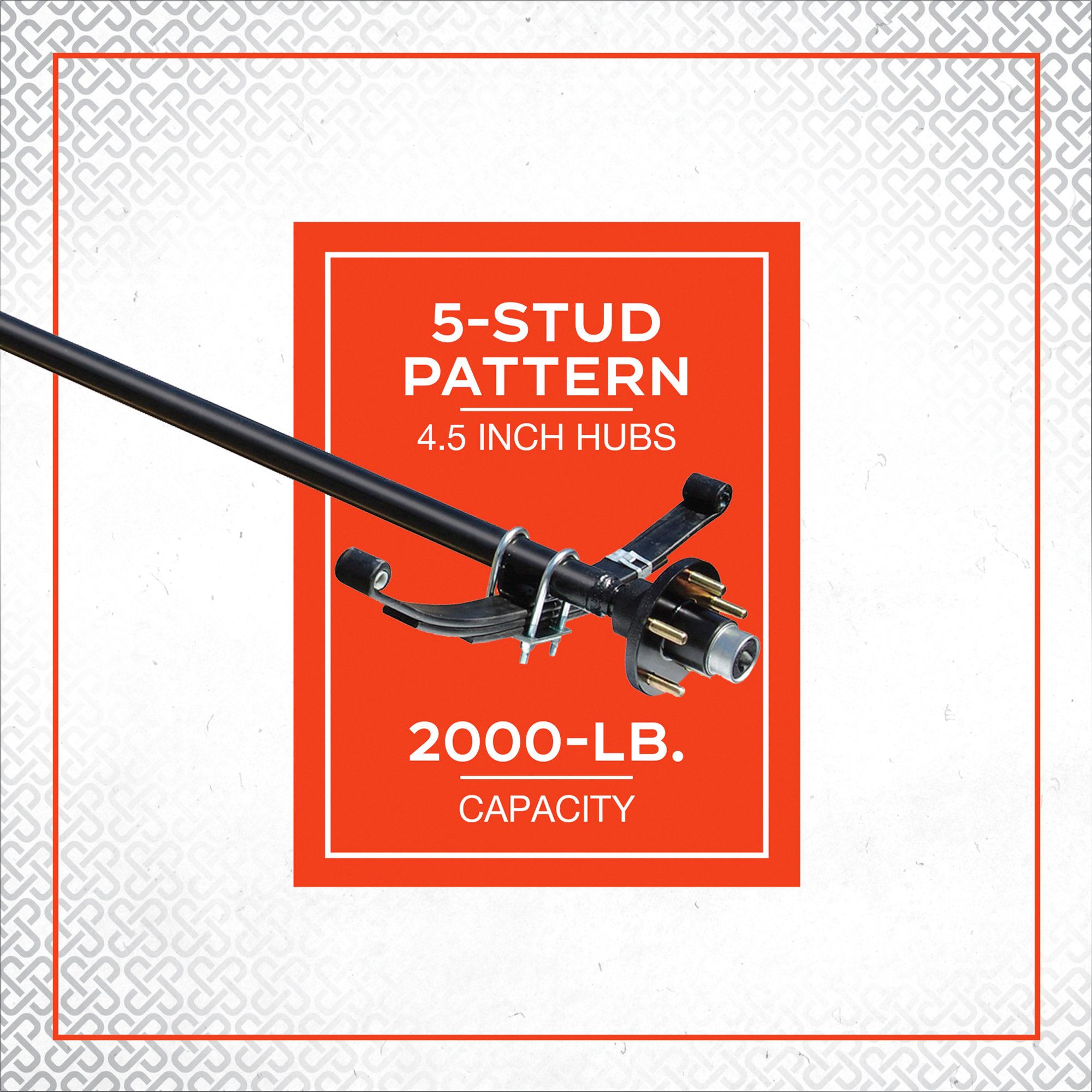 UltraTow 2000Lb. Capacity Complete Axle Kit — 60in. Hubface, 48in