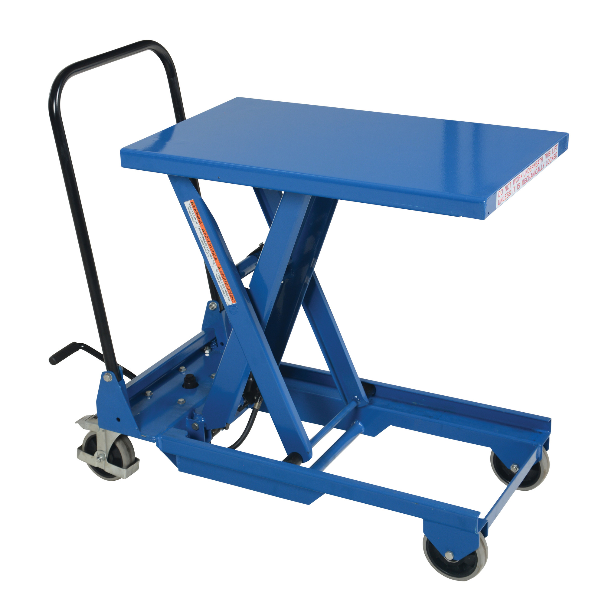 Vestil, 18x30 Premium Scissor Cart FR, Capacity 300 lb, Lowered Height 10 in, Raised Height 31 in, Model# CART-300-S-FR