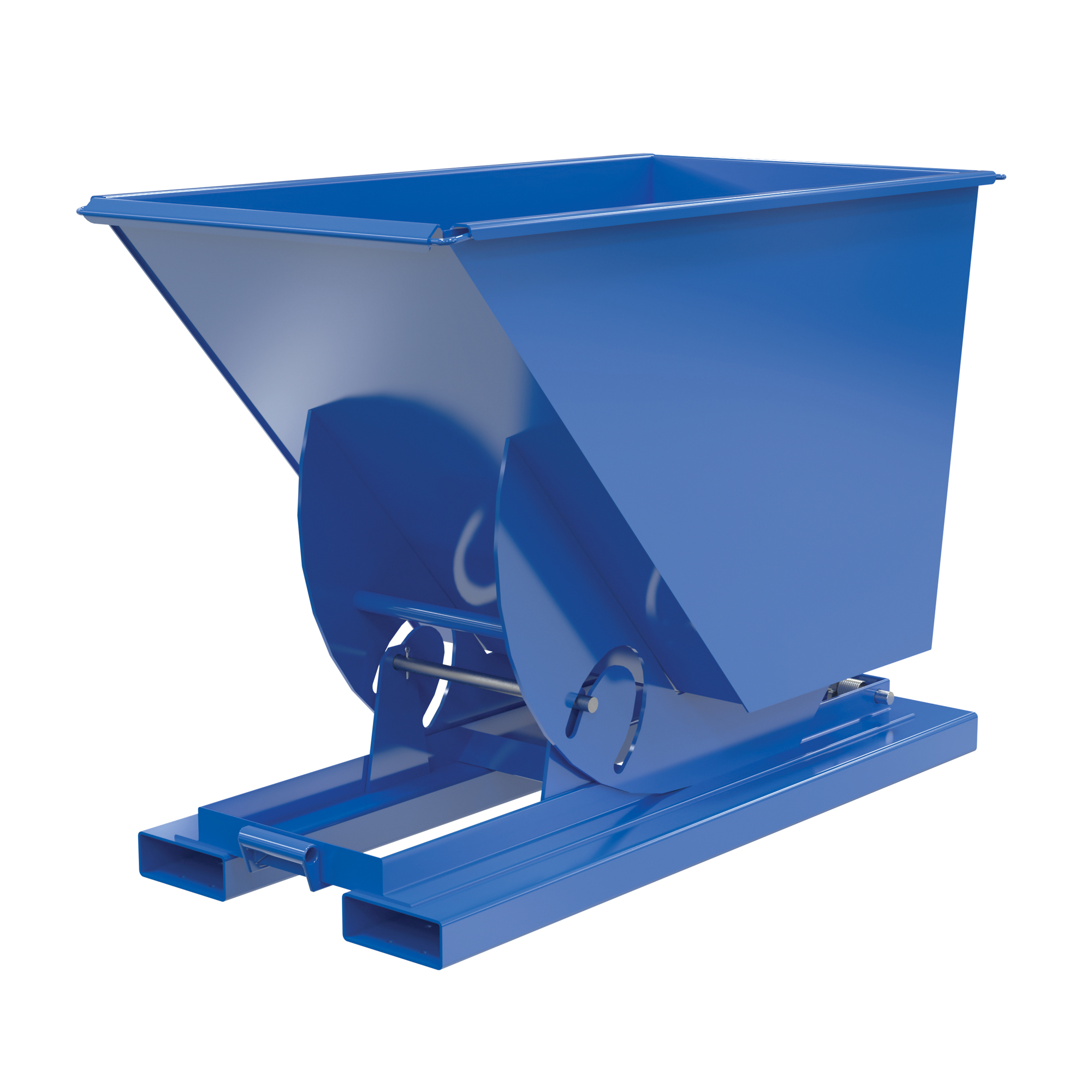 Vestil Steel Light Duty No Bump & Dump Hopper 3/4 Cubic Yard 2000 Lb. Capacity Blue