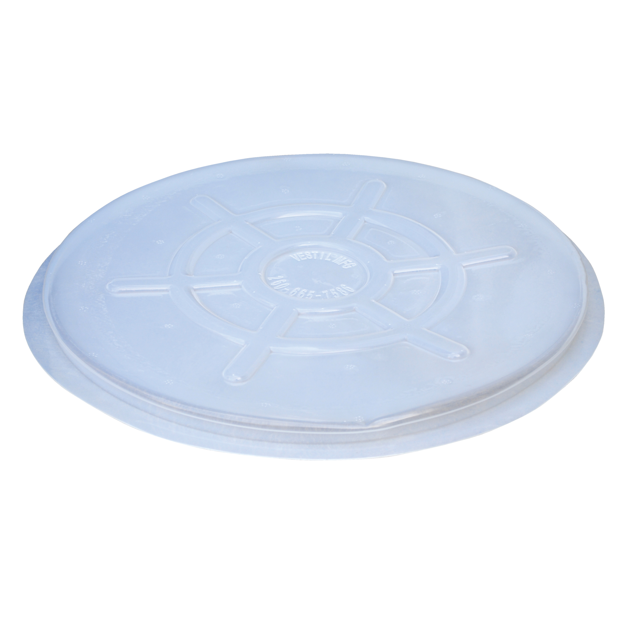 Vestil Polyethylene Drum Cover - 55 Gallon, Closed Head, 25in. Diameter, Clear, UV Resistant, Model# DC-TP
