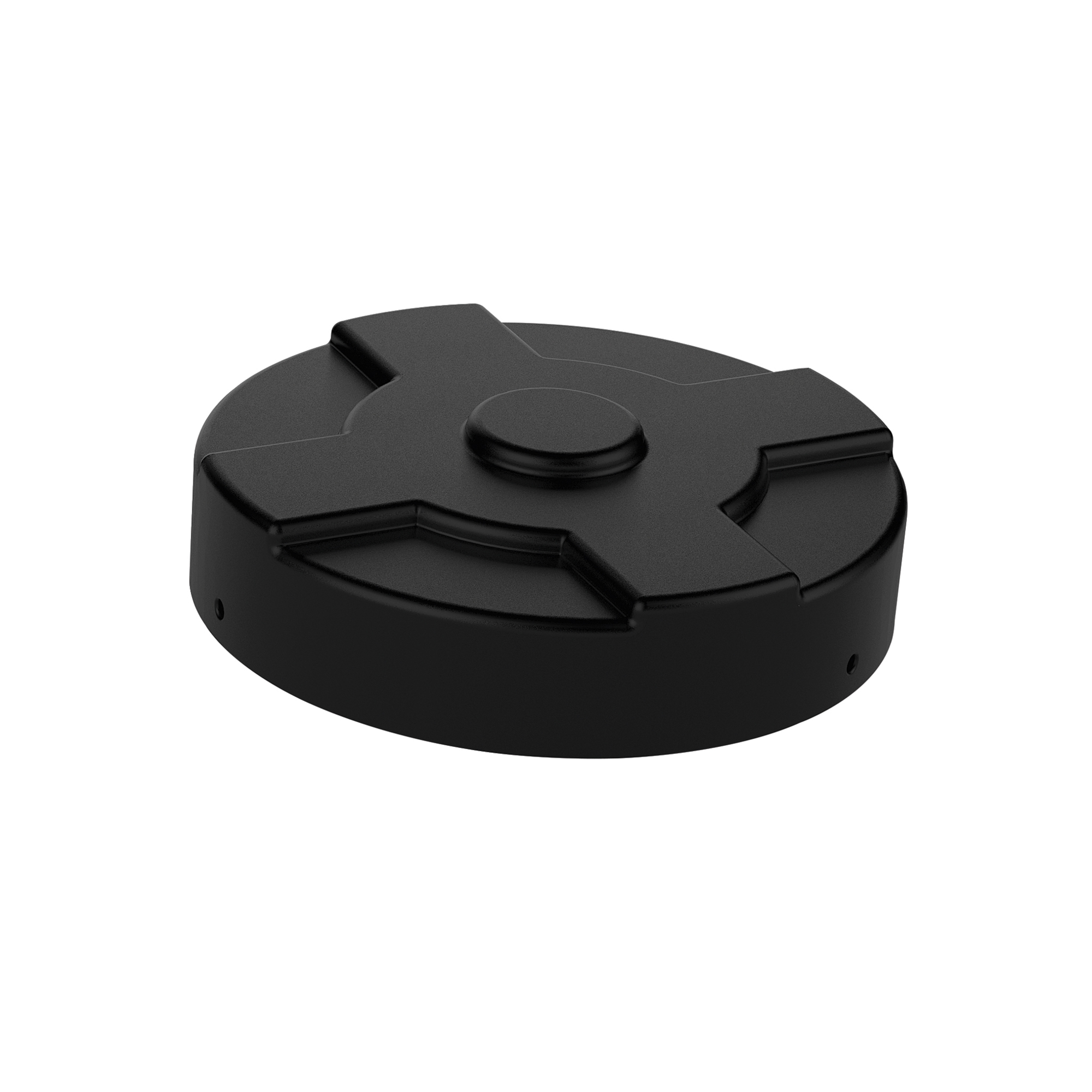 Vestil Low-Density Poly Drum Cover - 55 Gal., 24.75in. Diameter, Polyethylene, Black, Model# DC-P-55-BK