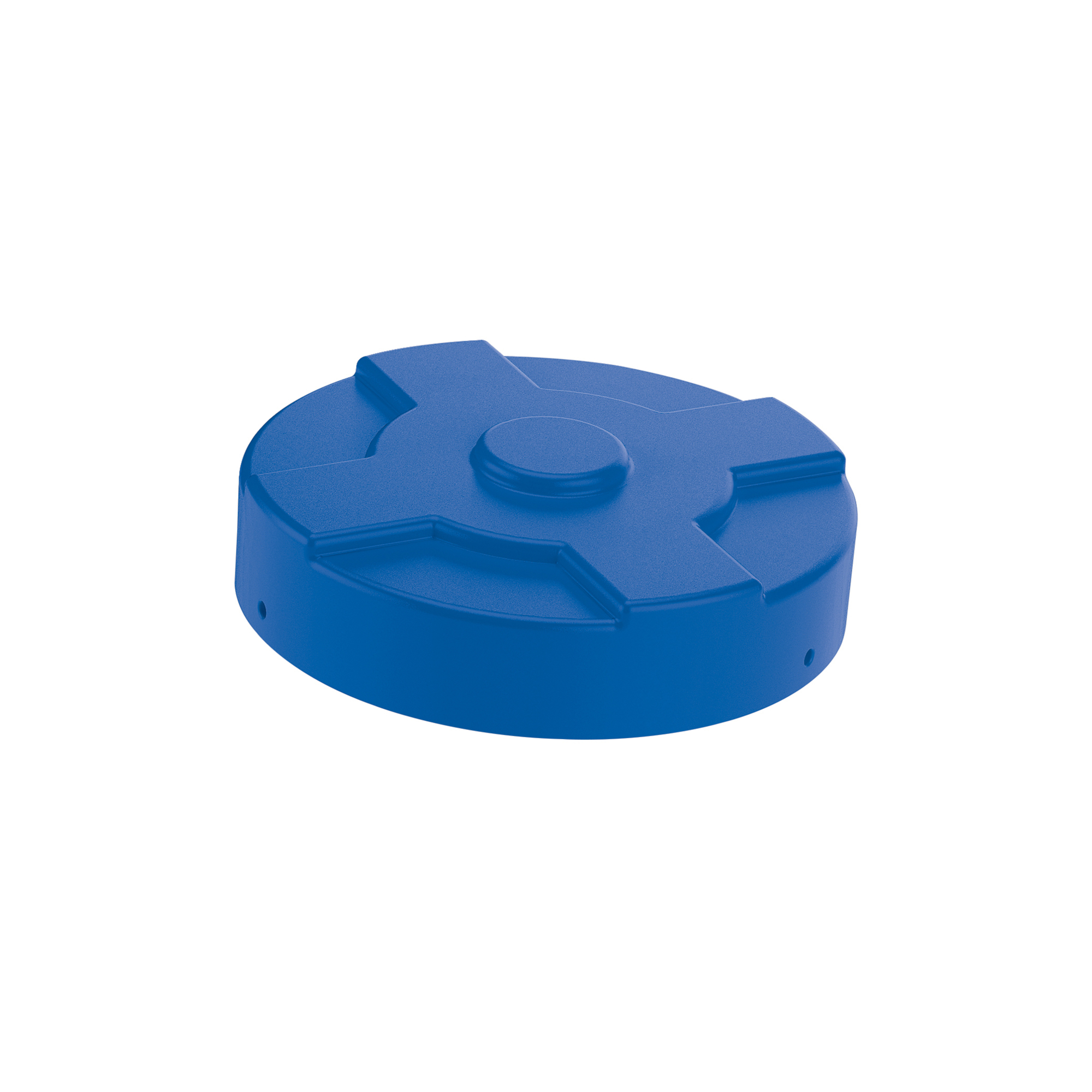 Vestil Low-Density Polyethylene Drum Cover - 55 Gal., 24.75in. Diameter, Blue, Model# DC-P-55-BU