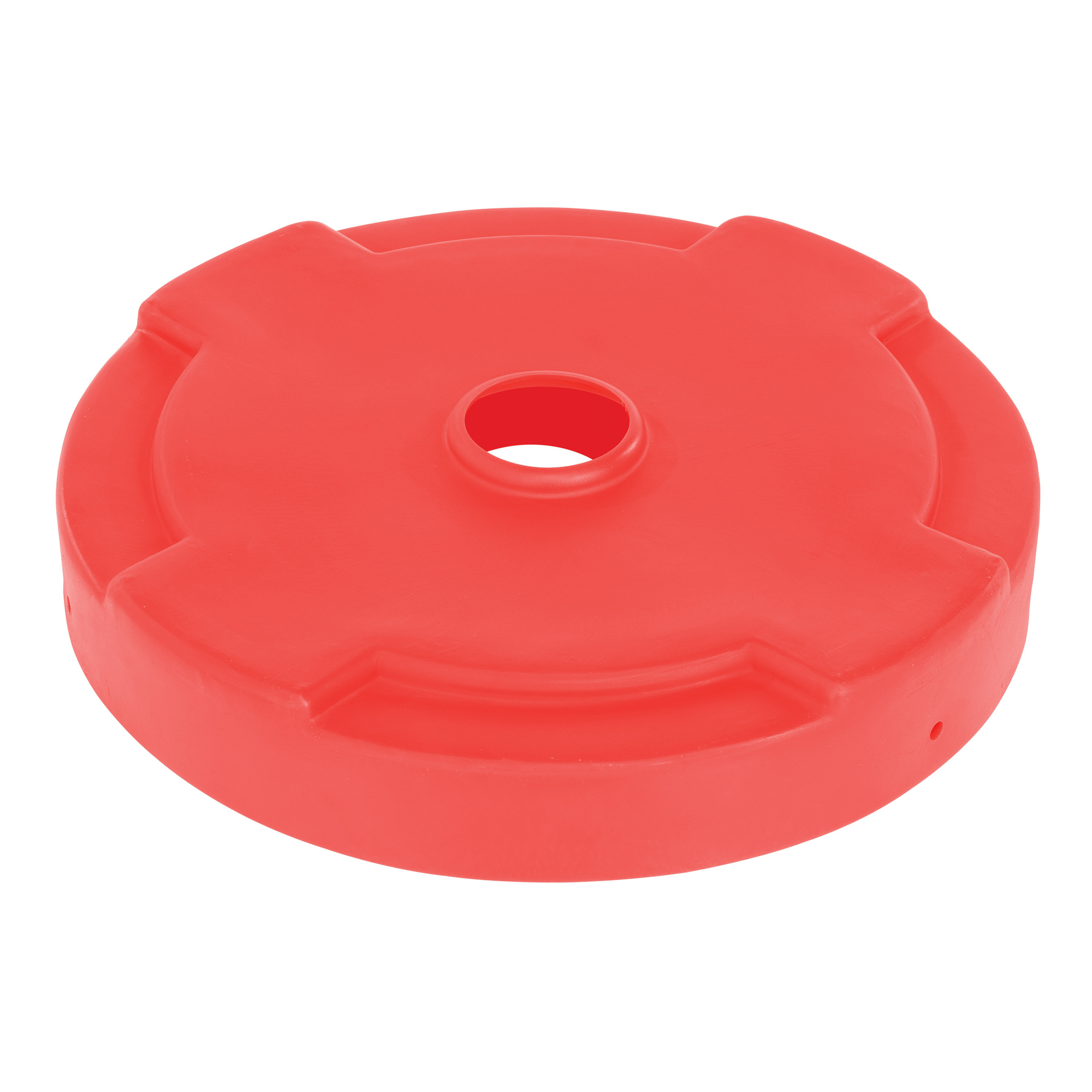 Vestil Low-Density Polyethylene 55 Gallon Drum Recycling Lid Red