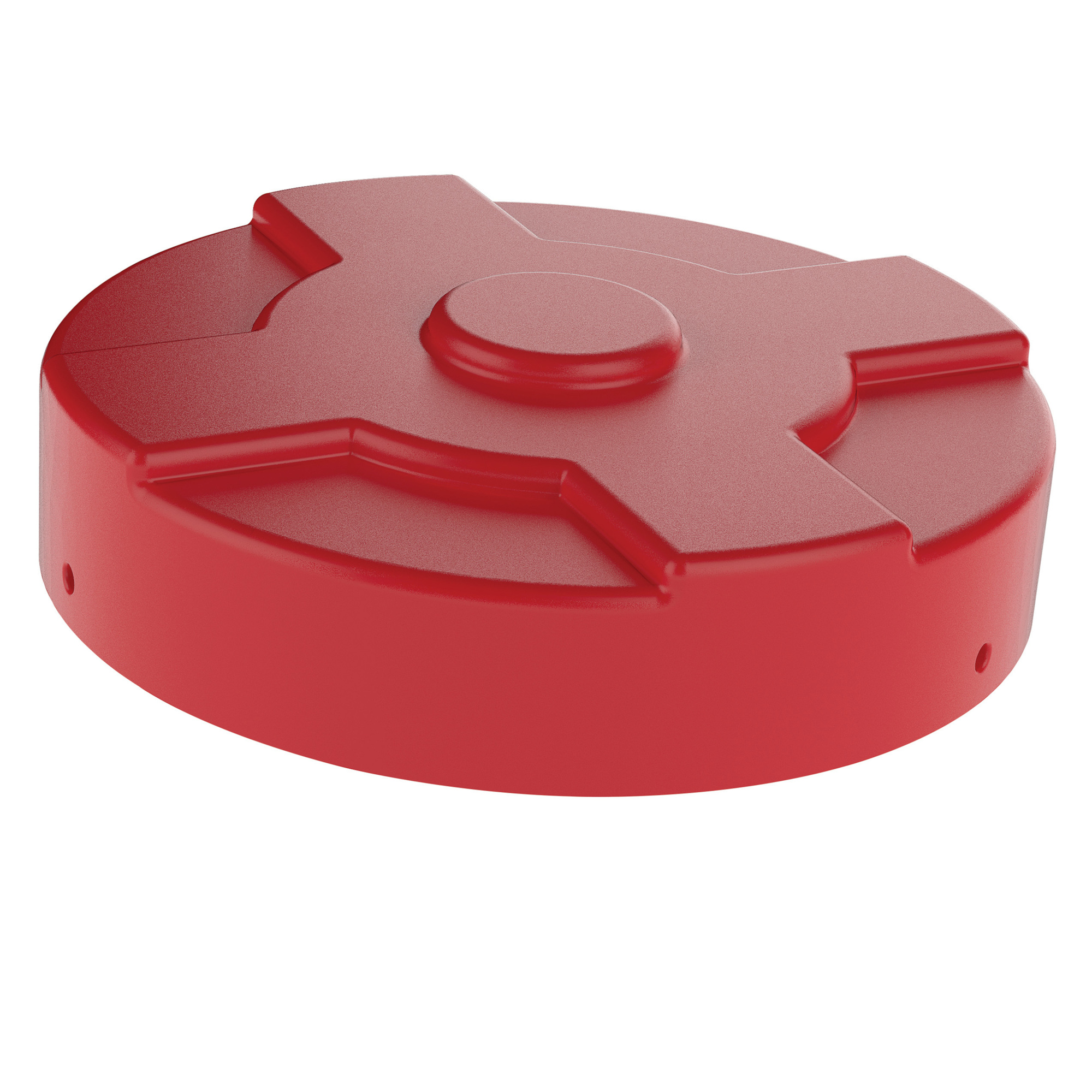 Vestil Polyethylene Drum Cover - 55 Gallon, 24.75in. Diameter, Red, Model# DC-P-55-RD