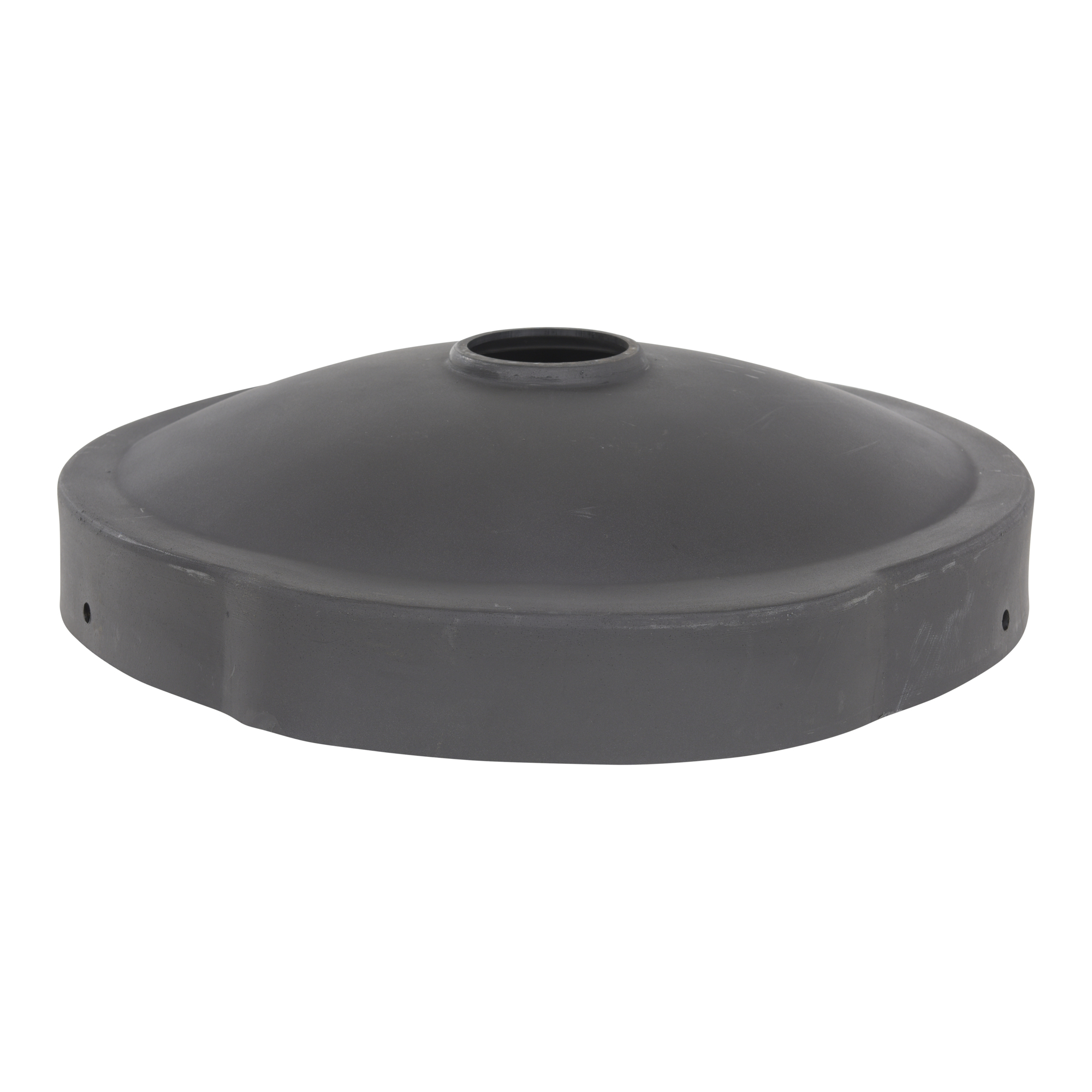 Vestil Low Density Polyethylene Drum Recycling Lid with Flaps Universal 55 Gallon Black