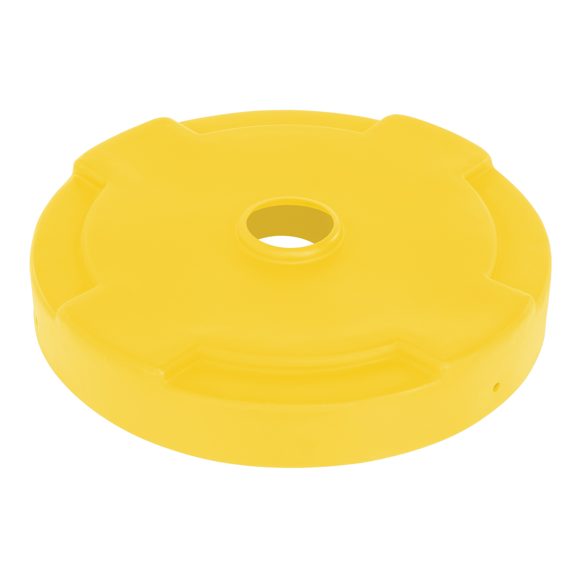 Vestil Low-Density Polyethylene Universal 55 Gallon Drum Recycling Lid Yellow