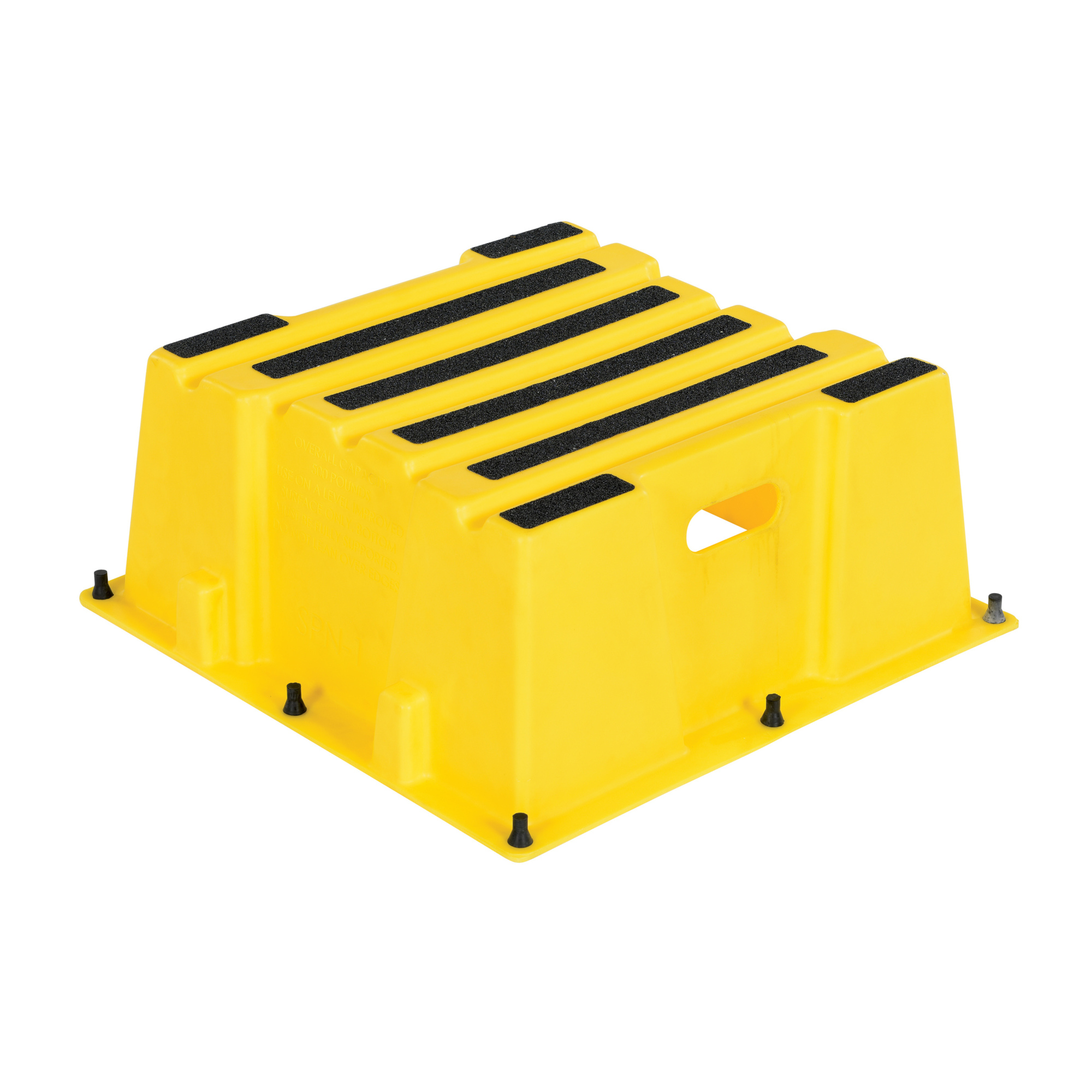 Vestil Polyethylene Step Stool - 1 Step, 500-Lb. Capacity, Anti-Slip Surface, Yellow, Model# SPN-1-YL