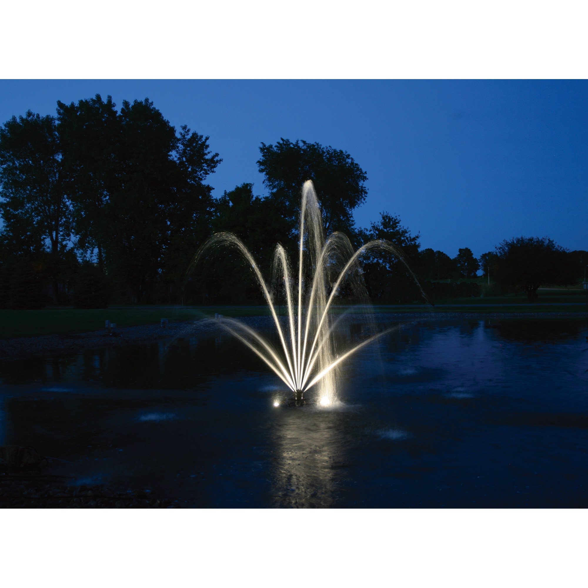 Kasco LED Puck Lights for X-Stream Pond Fountains — 100-Ft. Power Cord, Model# LED8012W100