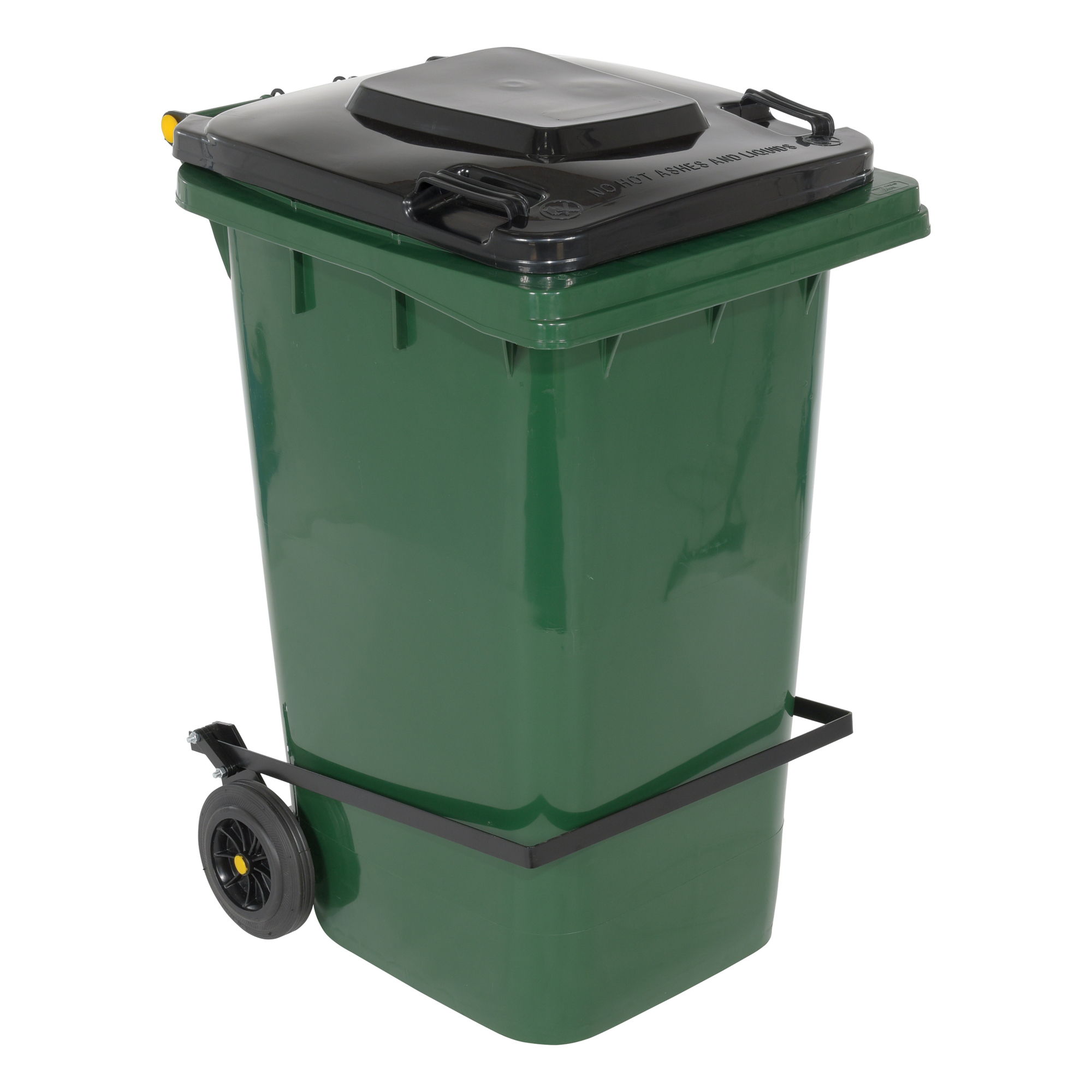 Vestil, 64 Gallon polyethylene trash can green with lift, Capacity 64 ...