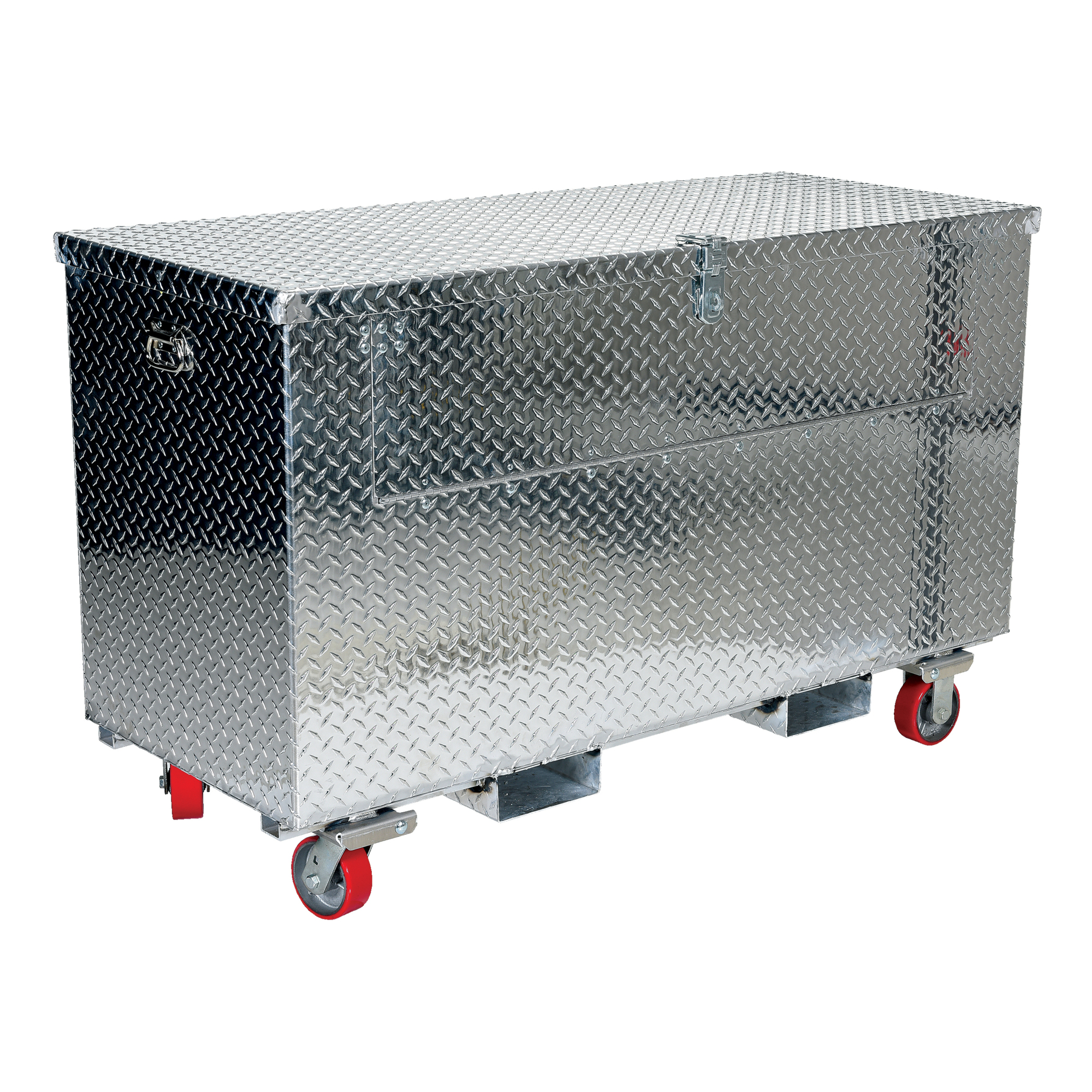 Vestil Aluminum Portable Tool Box with Fold Down Front Door with Casters and Fork Pockets 25-7/8 In. x 49-1/4 In. x 44-11/16 In. 2500 Lb. Capacity Silver