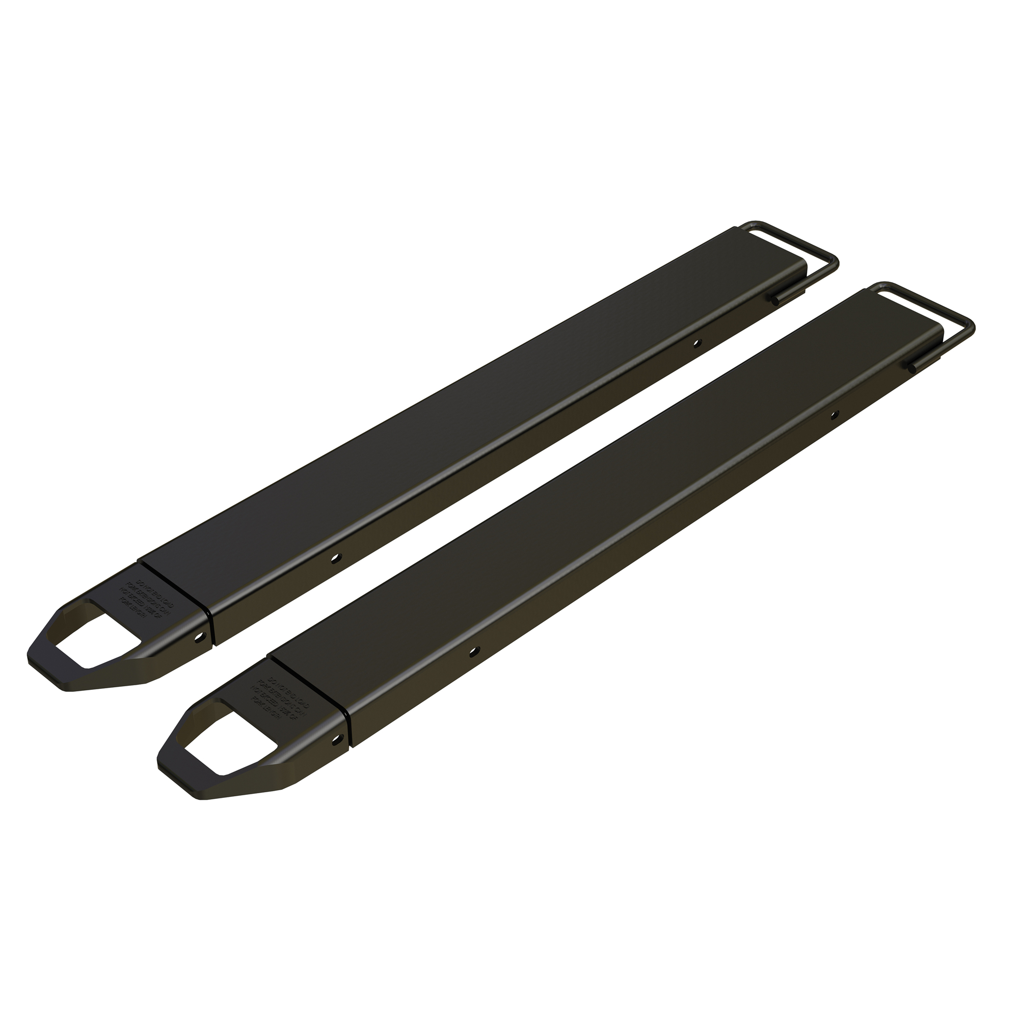 Vestil Steel Fork Extensions 6 In. x 54 In. 4,000 Lb. Capacity Black