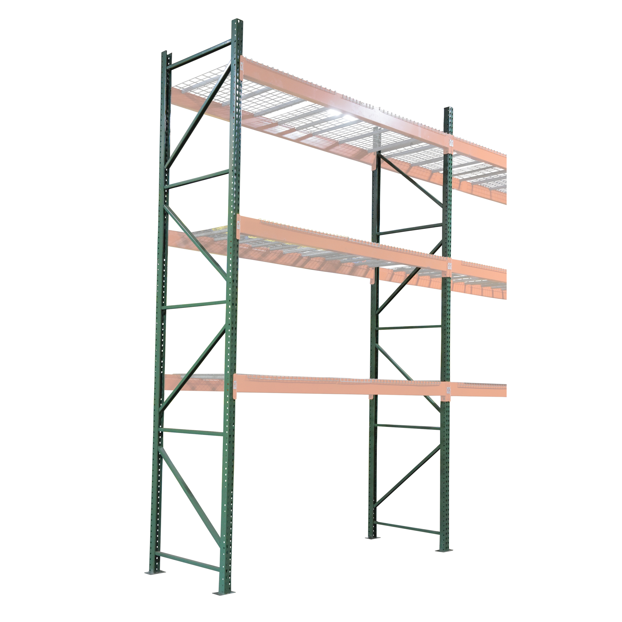 P85 16 Racking Vestil, Steel Pallet Racking Frame 16 Ft. x 42 In. 24,000 Lb. Capacity ...