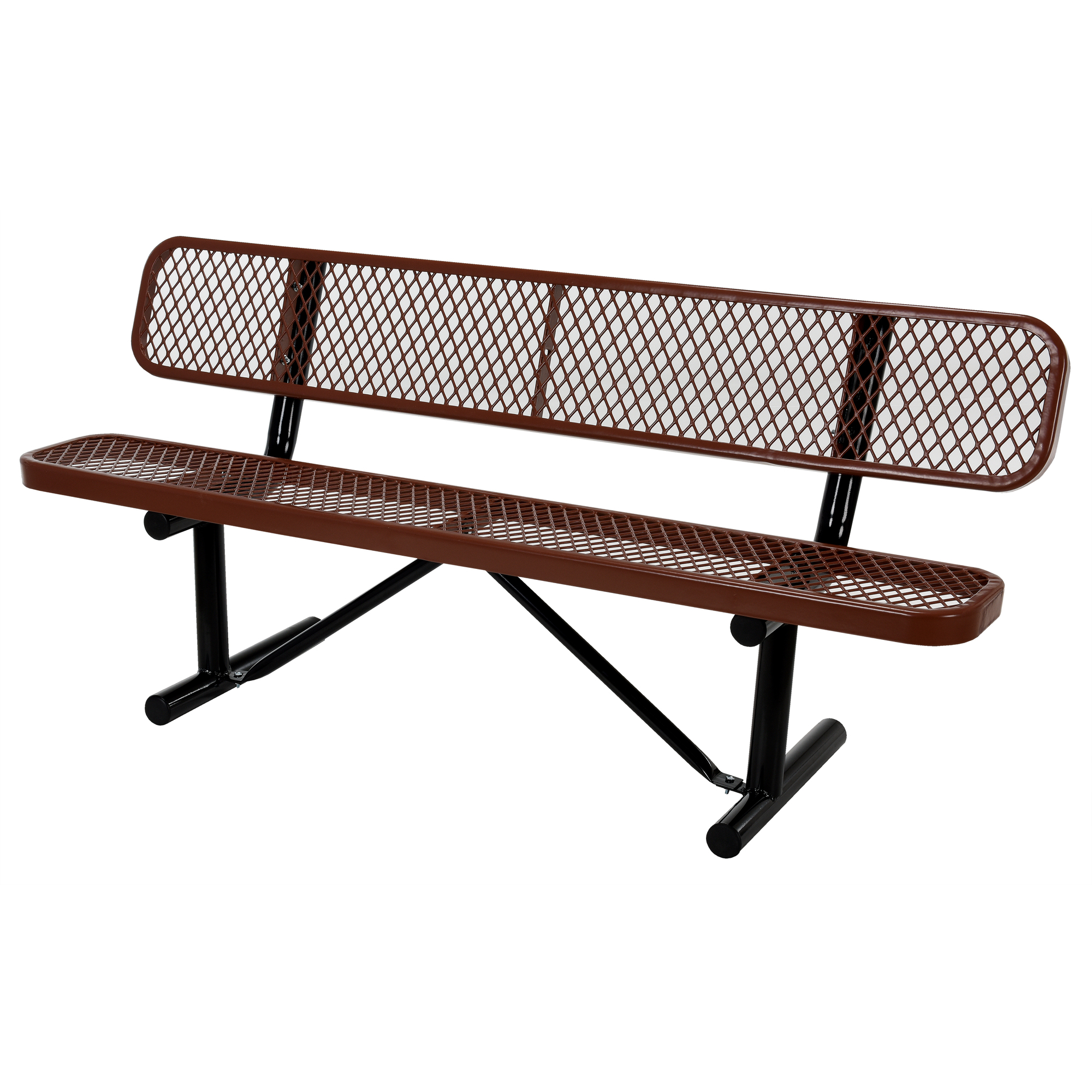 Vestil Steel Bench Expanded Metal 72 In. Brown