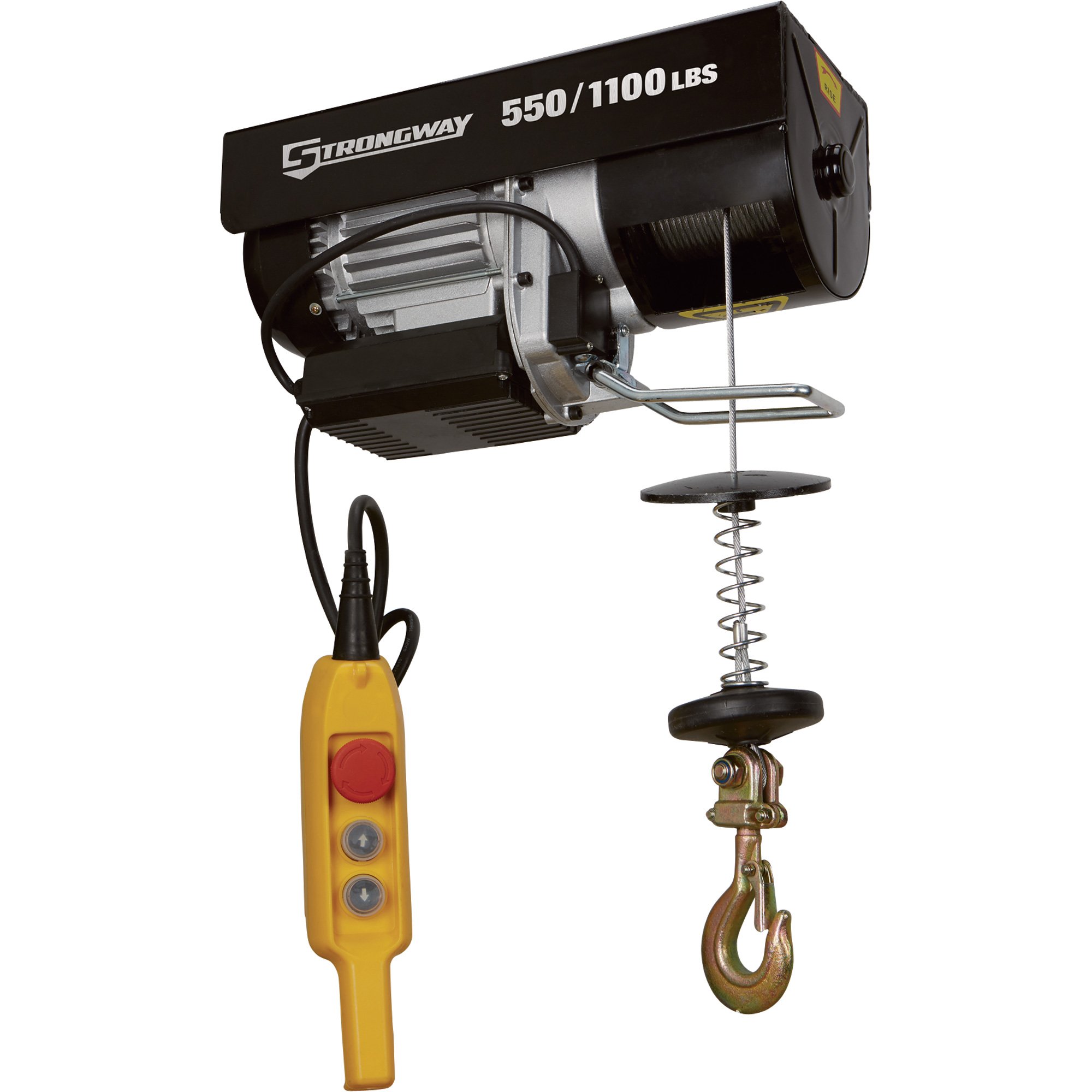 Please see replacement Item# 58923. Strongway Electric Cable Hoist — 550-Lb./1,100-Lb. Capacity