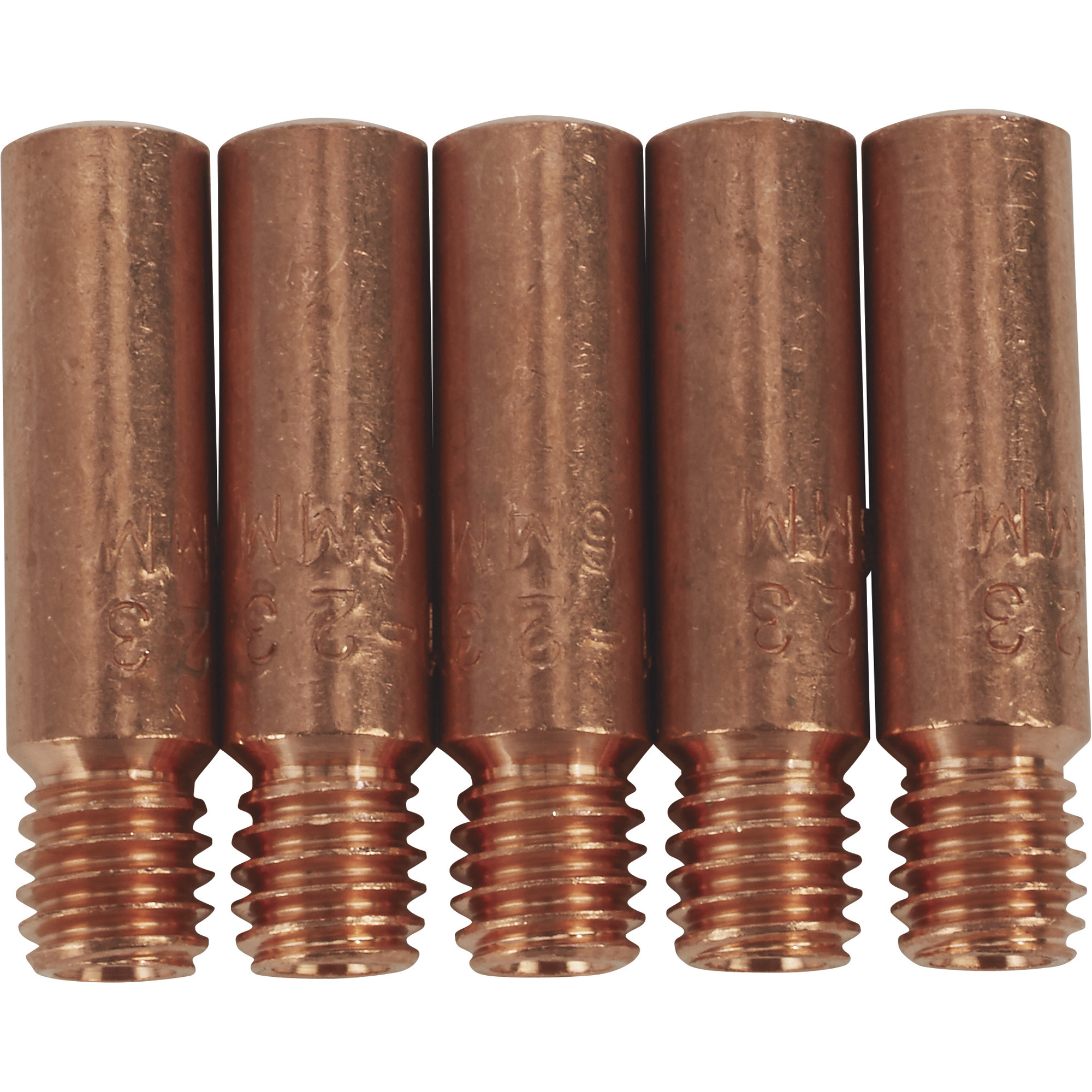 Klutch Welding Contact Tips, 5-Pack, .023in., Tweco Style 1