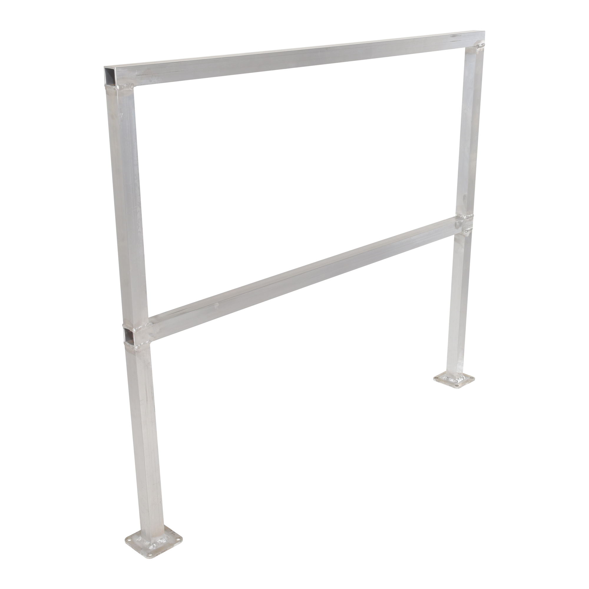 Vestil Aluminum Safety Handrail 50-1/2 In. x 4 In. x 42 In. Silver