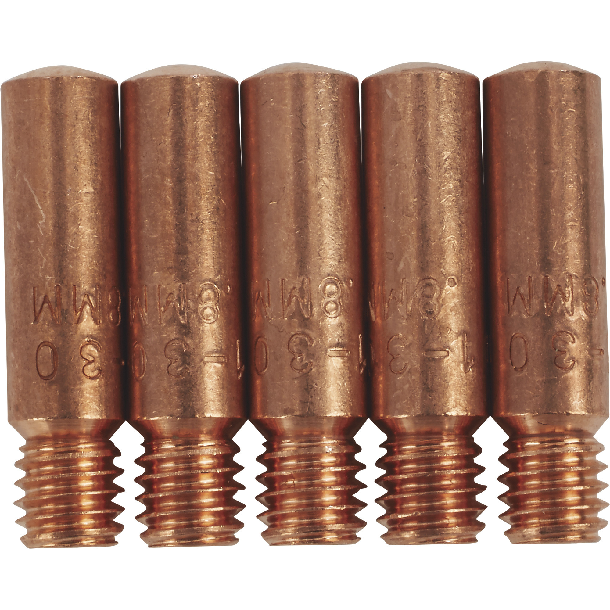 Klutch Welding Contact Tips, 5-Pack, .030in., Tweco Style 1