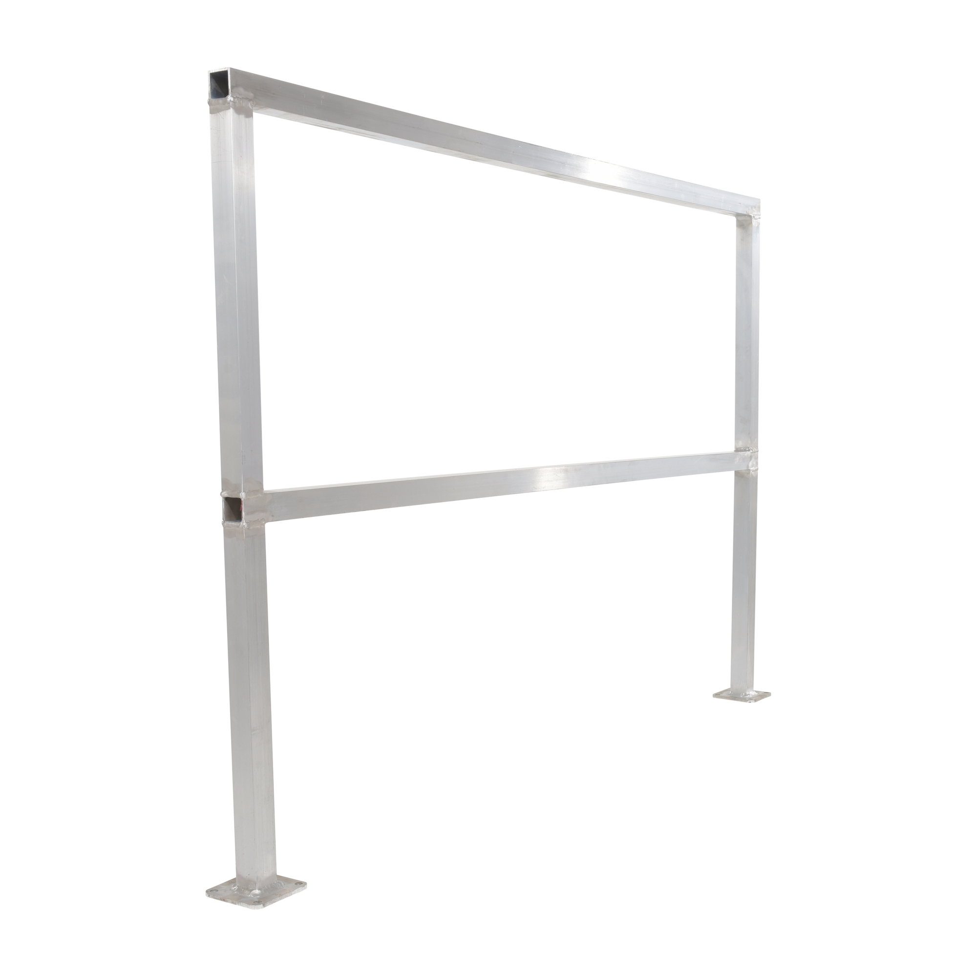 Vestil Aluminum Safety Handrail 74-1/2 In. x 4 In. x 42 In. Silver