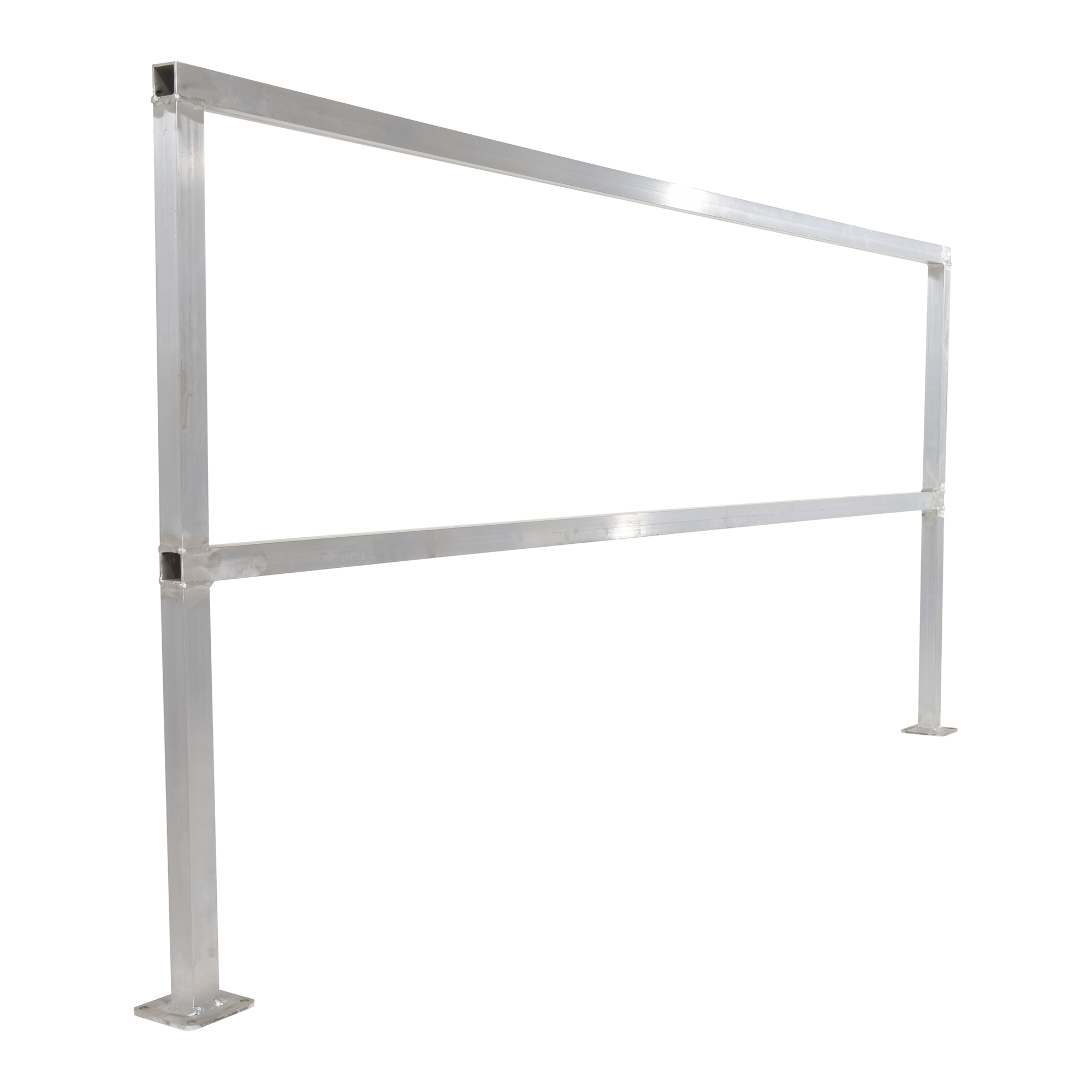 Vestil Aluminum Safety Handrail 86-1/2 In. x 4 In. x 42 In. Silver