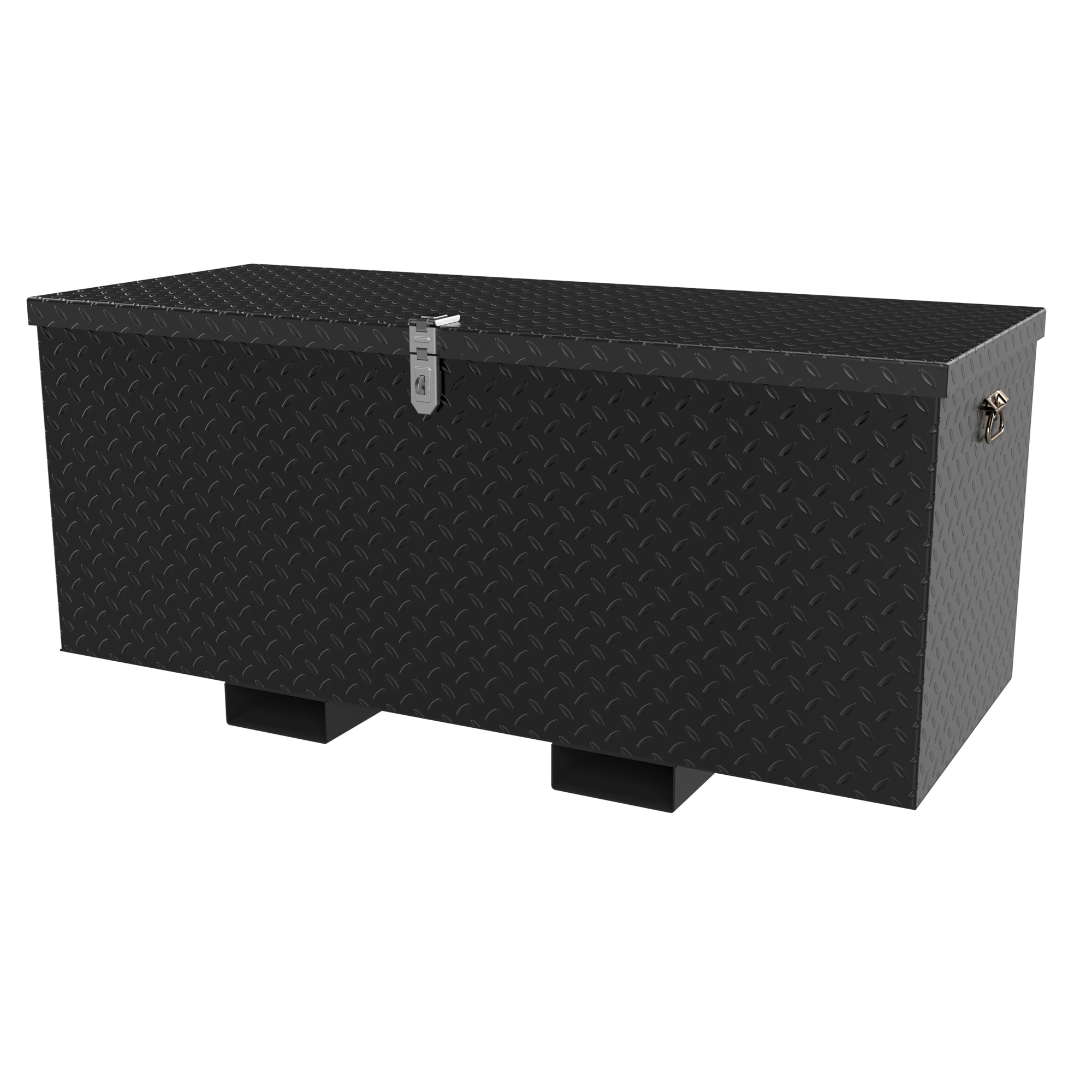 Vestil Steel Tread Plate Toolbox - 12 Cu. Ft. Capacity, Fork Pockets, Powder Coat Finish, Model# STTB-2436-F