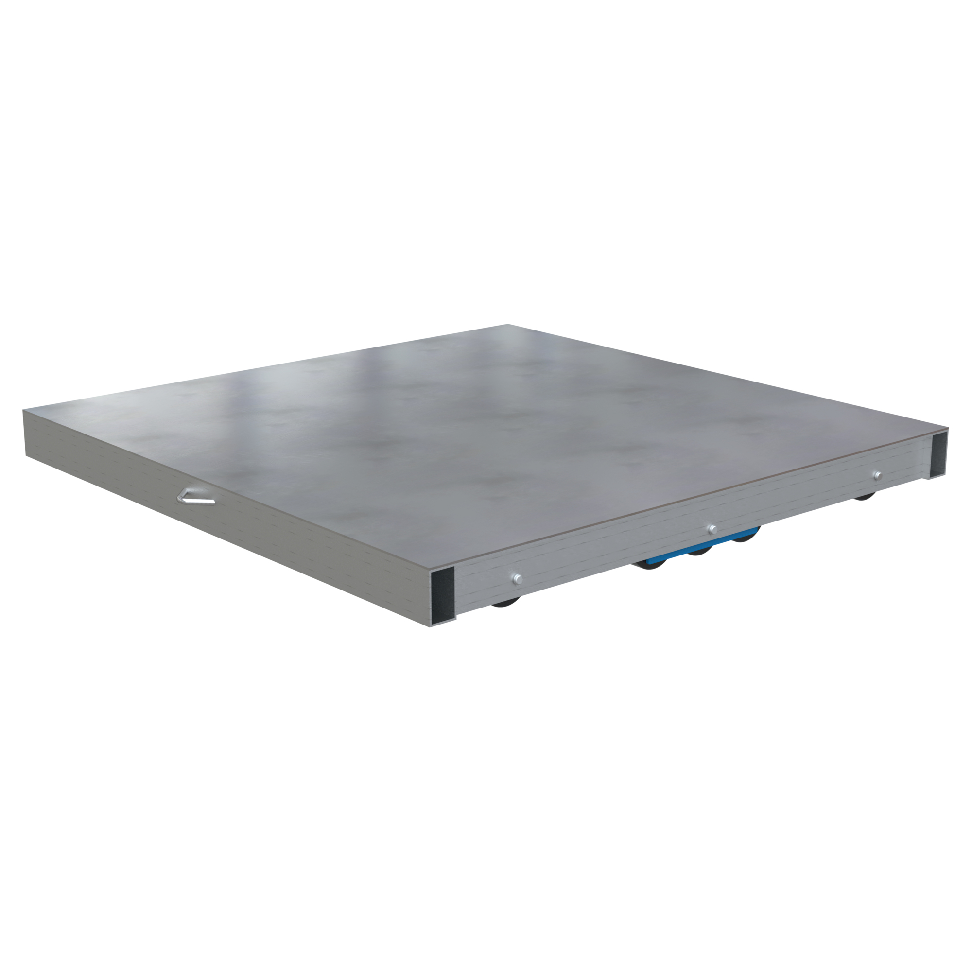 Vestil Roller Pallet Dolly - 48in. x 48in., Aluminum, 8000-Lb. Capacity, 10 Rollers, Model# DOL-ST-4848-10T