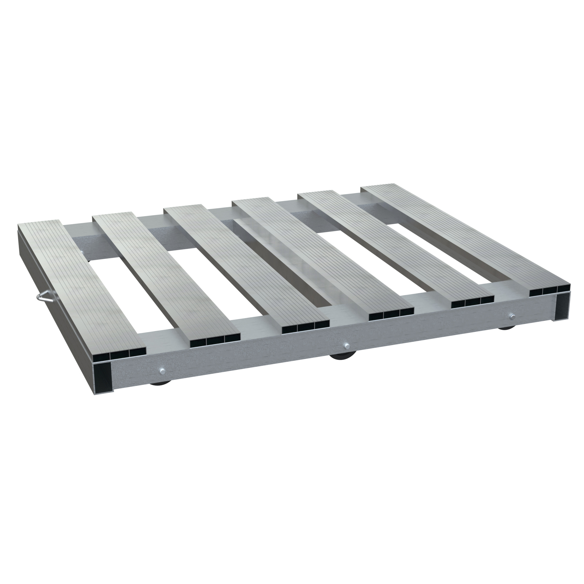 Vestil 6-Roller Pallet Dolly - Aluminum, 4000-Lb. Capacity, Model# DOL-PT-4248-6T