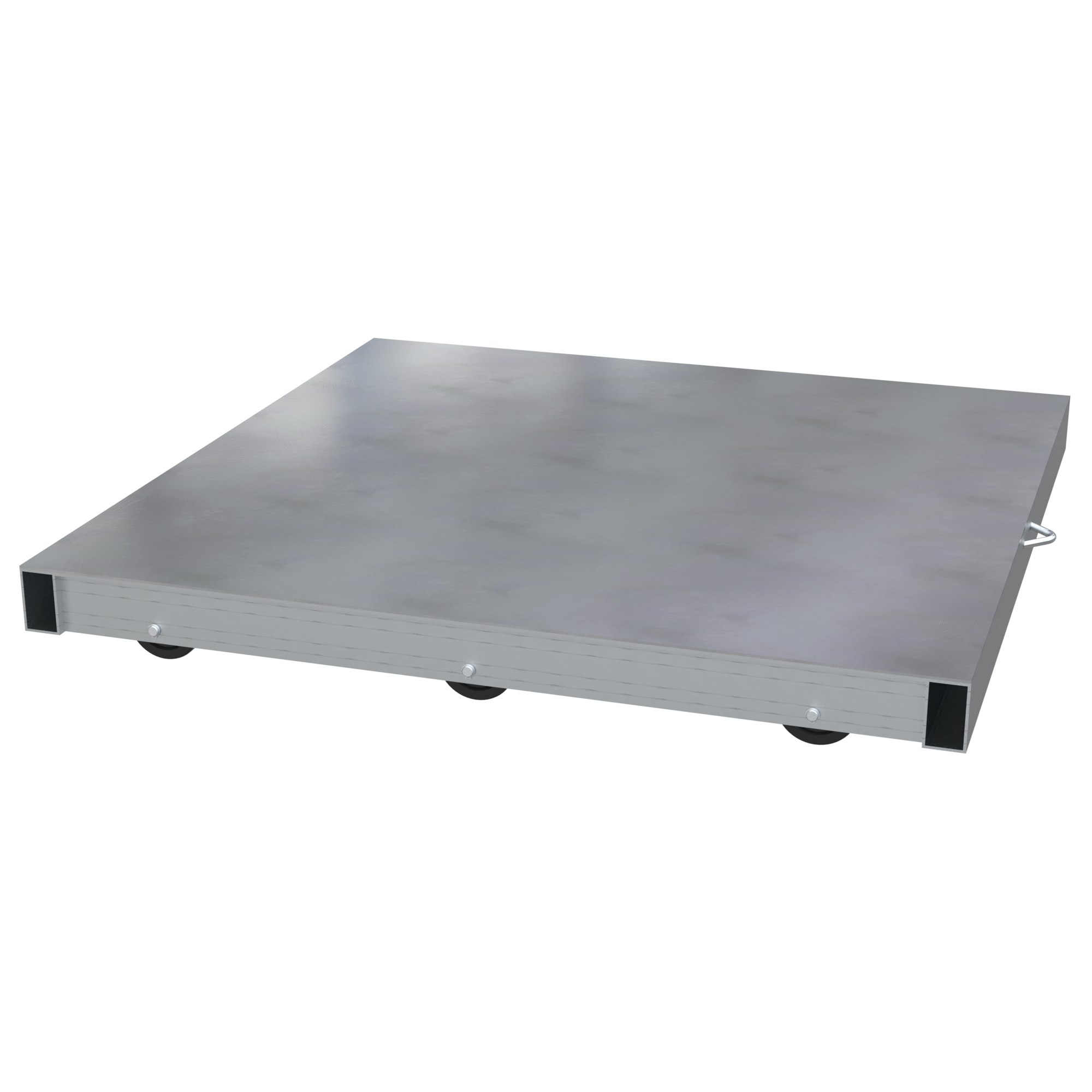 Vestil Roller Pallet Dolly - 48in. x 48in., Aluminum, 4000-Lb. Capacity, 6 Rollers, Model# DOL-ST-4848-6NT