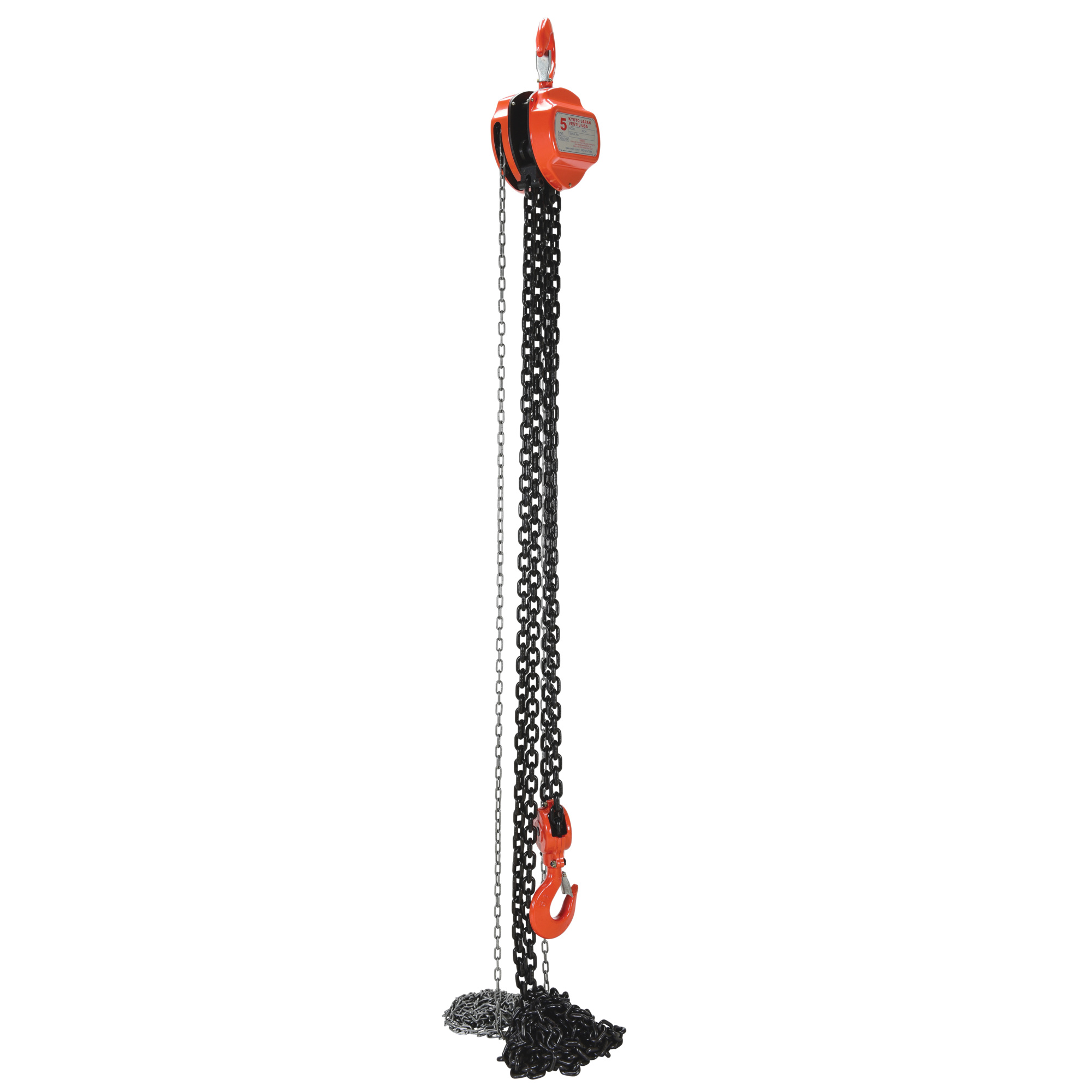 Vestil Steel Manual Chain Hoist - 20ft. Lift Height, 10,000-Lb. Capacity, Model# HCH-10-20