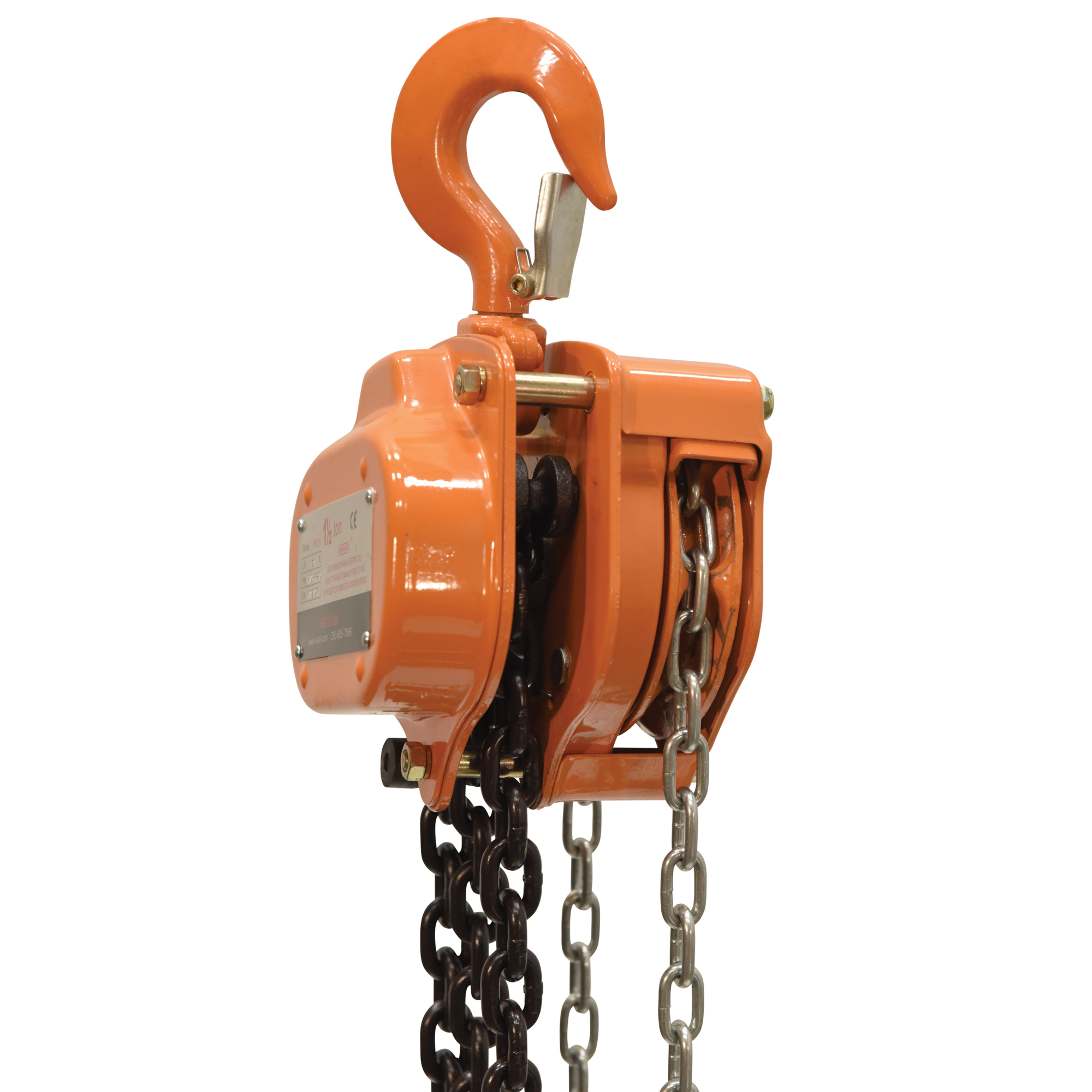 Vestil Professional Chain Hoist - 20ft. Lift Height, 3000-Lb. Capacity, Ergonomic Design, Model# PHCH-3-20