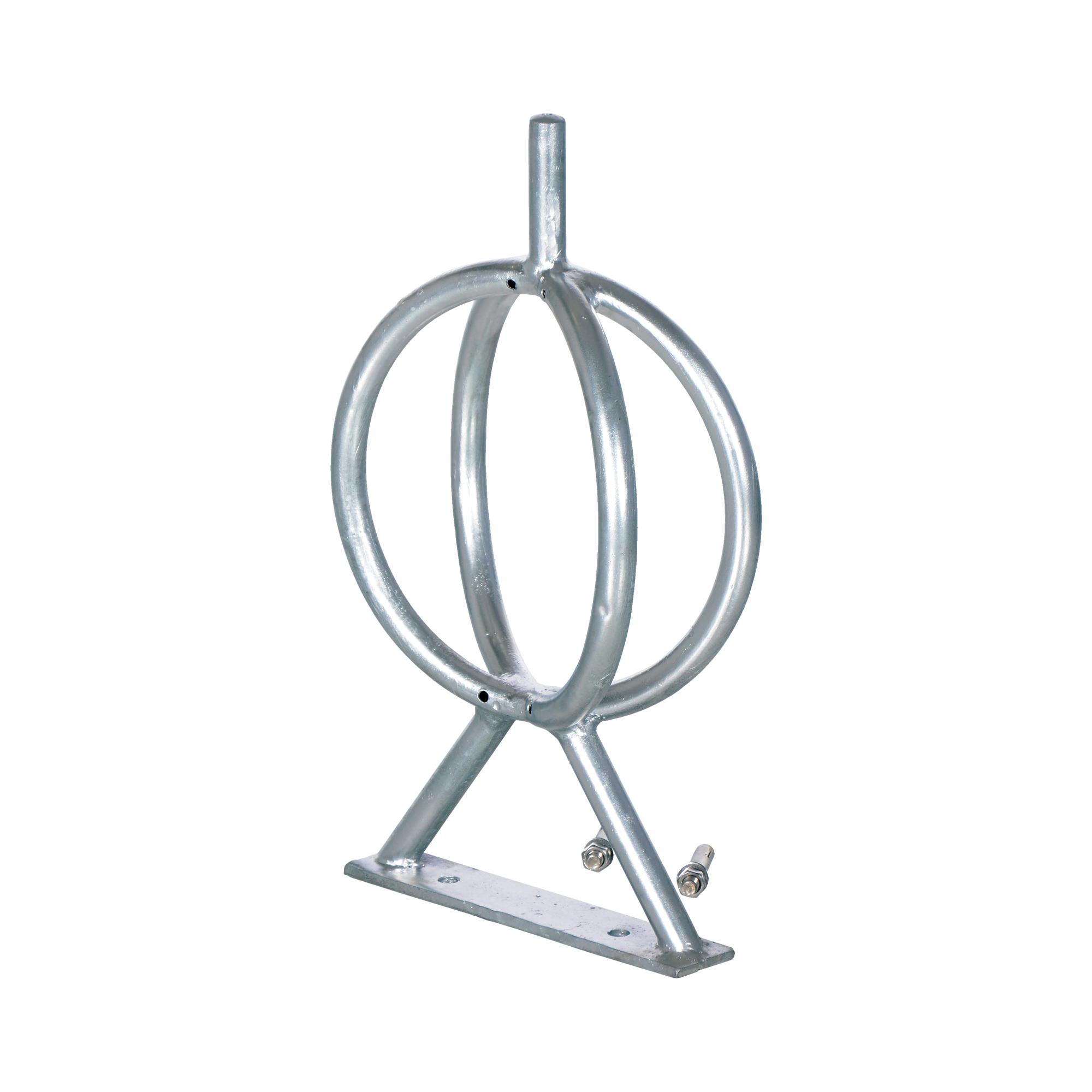 Vestil Bike Rack - 5.31in. x 12.75in. x 22.5in., Galvanized, 4-Bike Capacity, Model# BR-GL-G