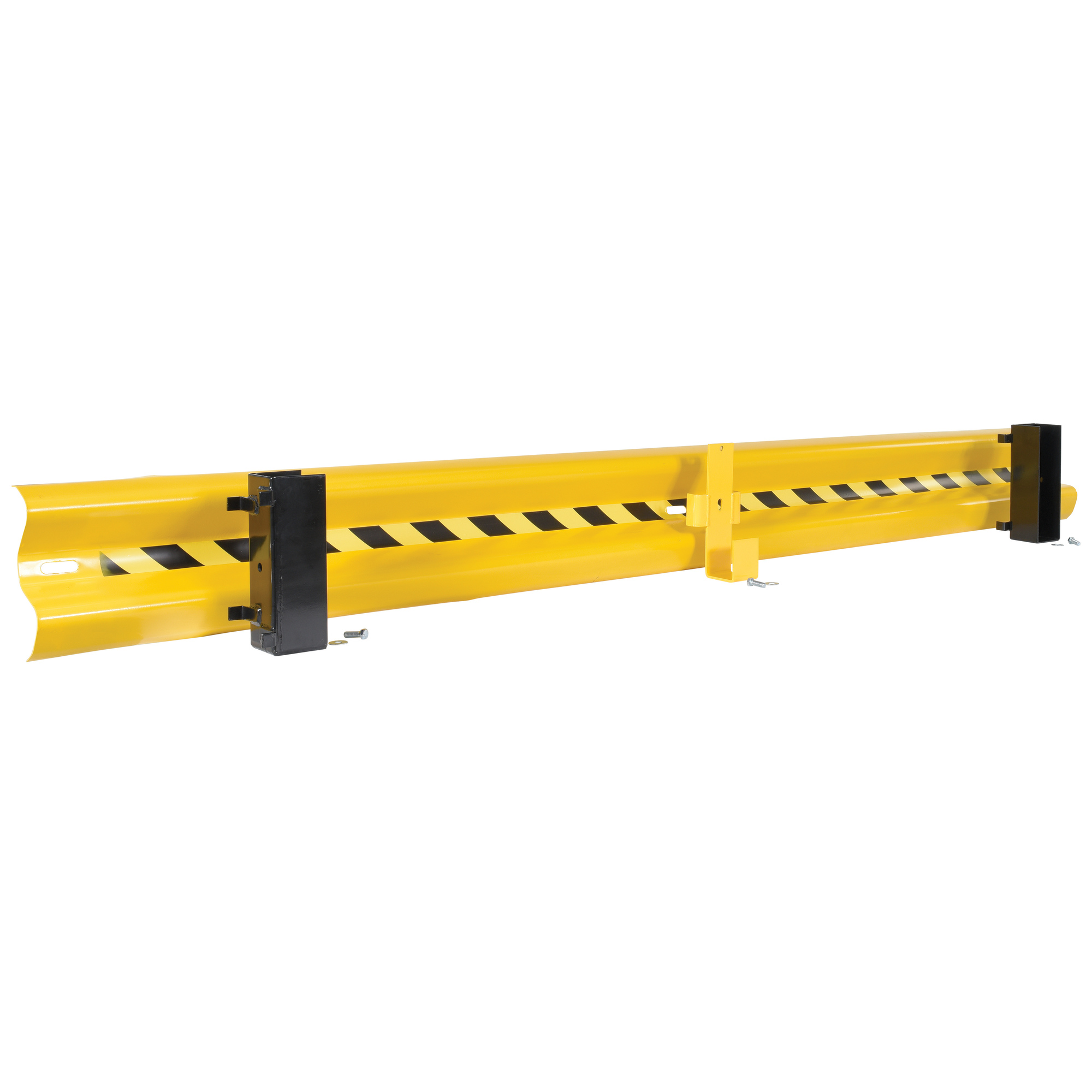 Vestil Steel Drop-In Guard Rail — 132in. Length, 2 Ribbed, Yellow, Model# GR-H2R-DI-11-YL