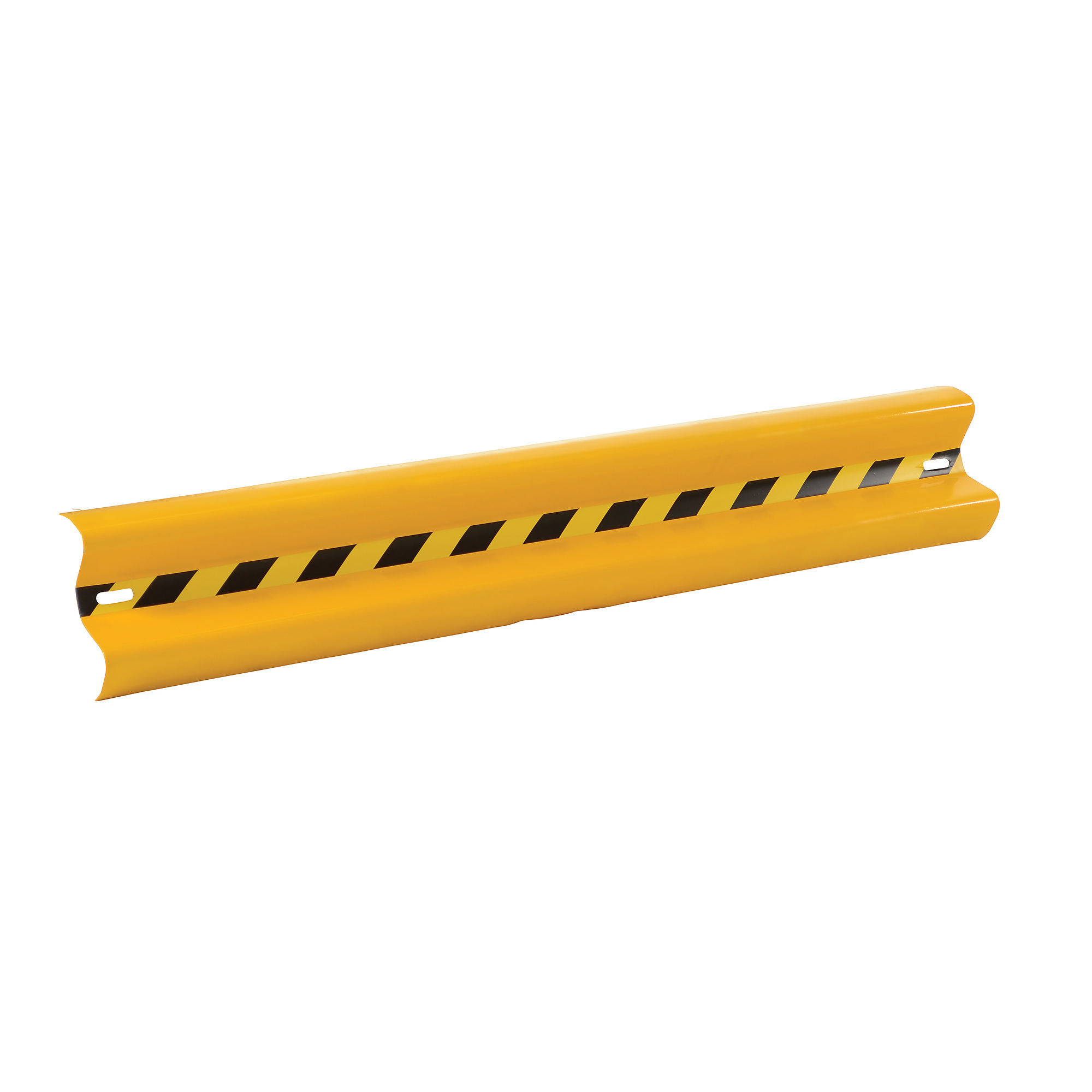 Vestil Steel Straight Guard Rail — 48in. Length, Yellow, Model# GR-H2R-BO-4-YL