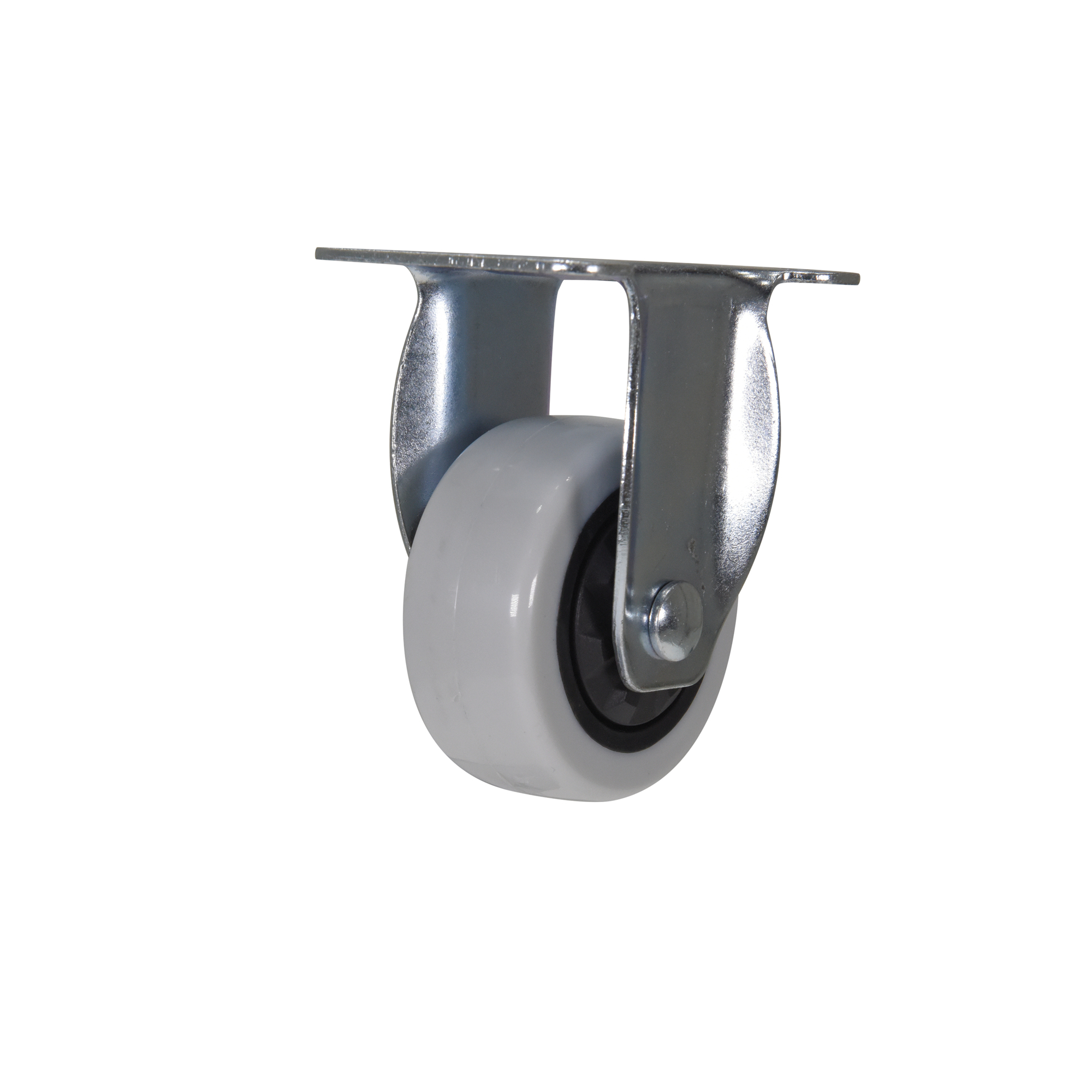 Vestil Poly Rigid Caster - 3in. x 1in., 176-Lb. Capacity, Corrosion-Resistant, Light Gray, Model# CST-B28-3X1PP-R