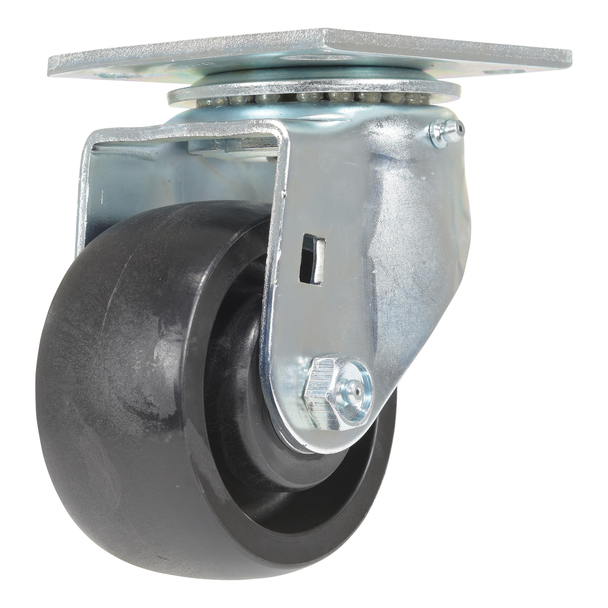 Vestil Glass Filled Nylon Swivel Caster - 4in. Dia., Non-Marking, Chemical and Moisture Resistant, Model# CST-HLD-4X2GFN-S