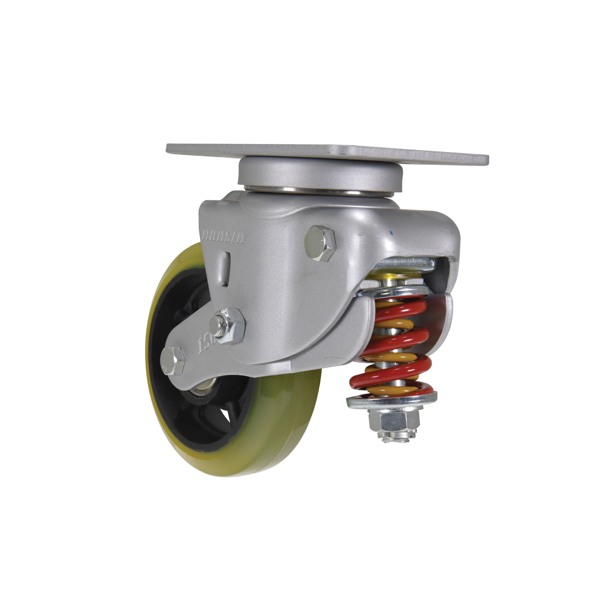 Vestil Polyurethane Swivel Caster 6 In. Diameter x 1-3/4 In. Width 308-550 Lb. Capacity Yellow/Black