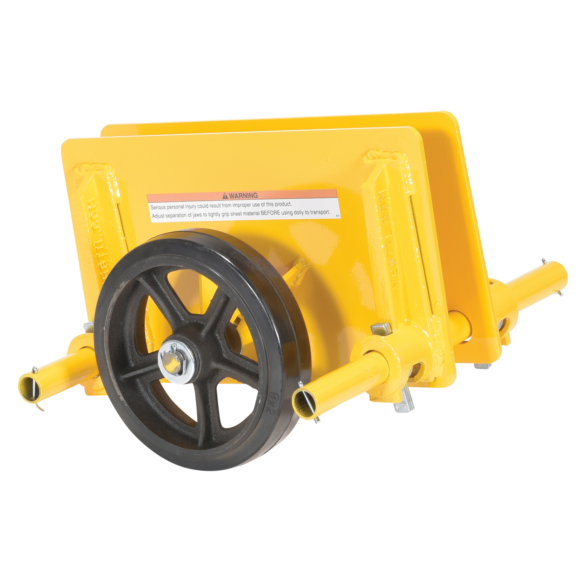 Vestil Adjustable Panel Dolly - 1000-Lb. Capacity, 8in. Mold-On Rubber Casters, Steel, 10.5in. Height, Model# PLDL-ADJ-8MR