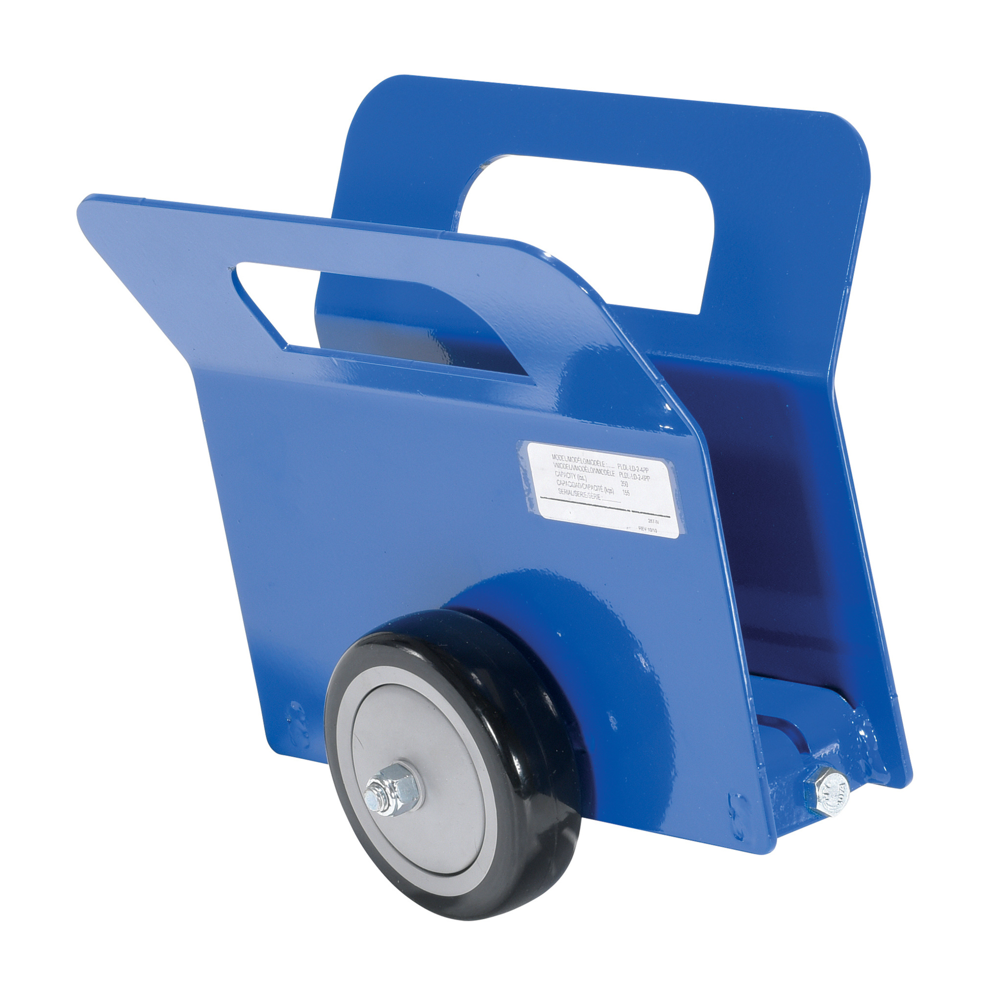 Vestil Door Panel Dolly - Poly on Poly Casters, 350-Lb. Capacity, Steel, 9.563in. Height, Model# PLDL-LD-2-4PP
