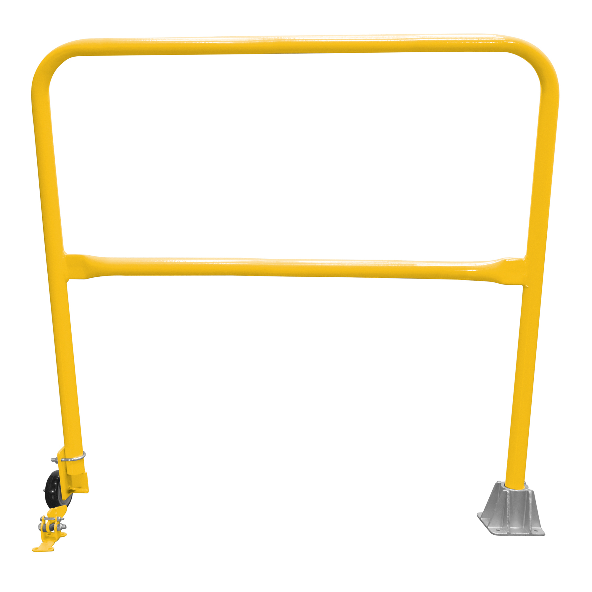 Vestil Steel Dock Safety Swing Gate - 4ft. Length, Yellow, Model# SSG-4