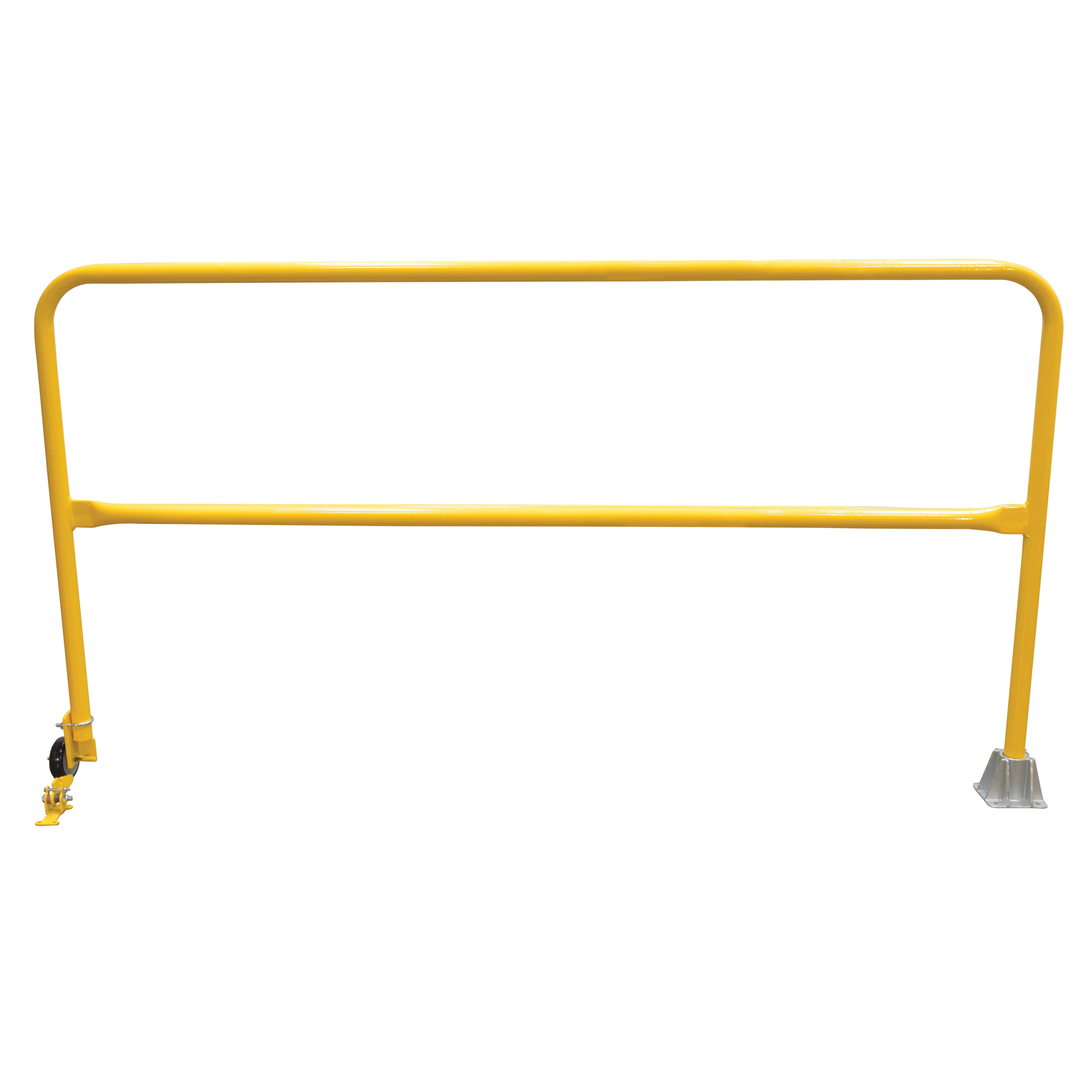 Vestil Steel Dock Safety Swing Gate - 7ft. Length, 46.25in. Height, Yellow, Model# SSG-7