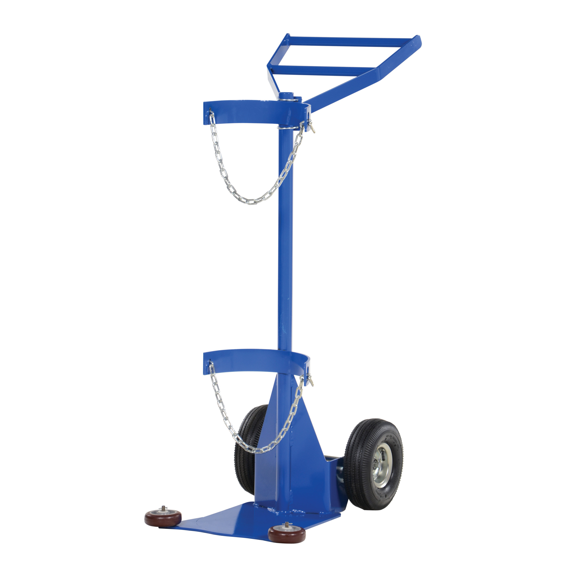 Vestil Welding Cylinder Dolly - 500lb. Capacity, 10in. Tire Diameter, Restraint Chains, Model# CYL-DLX-1-PN