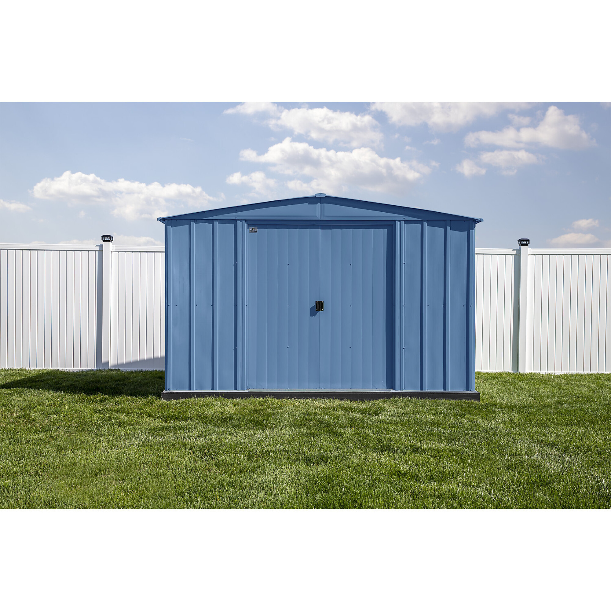 Arrow Storage Products, Classic Steel Shed 10x12 Blue Grey CLG1012BG, Length 12 ft, Width 10 ft, Model# CLG1012BG