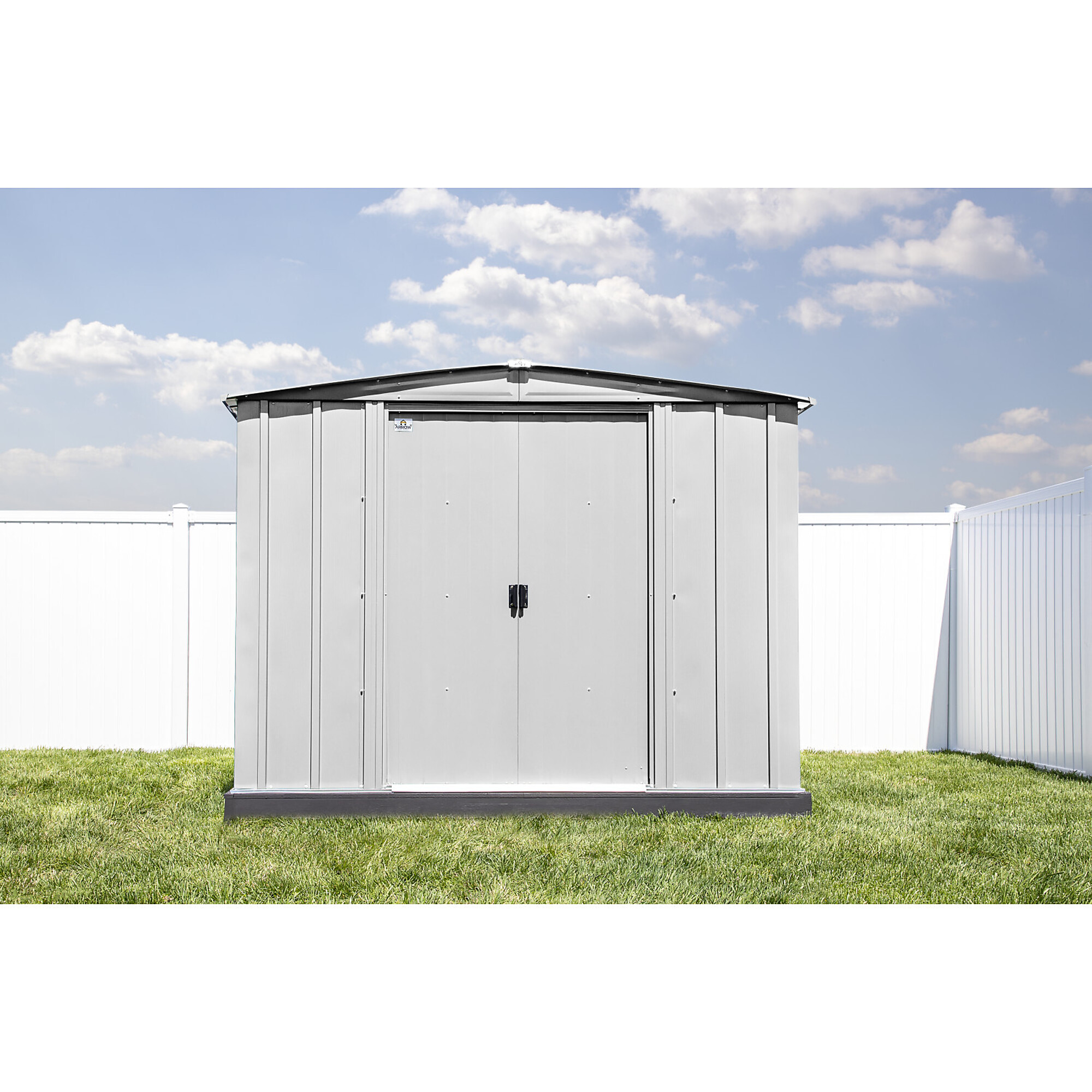 Classic Steel Storage Shed, 8X6, Flute Grey