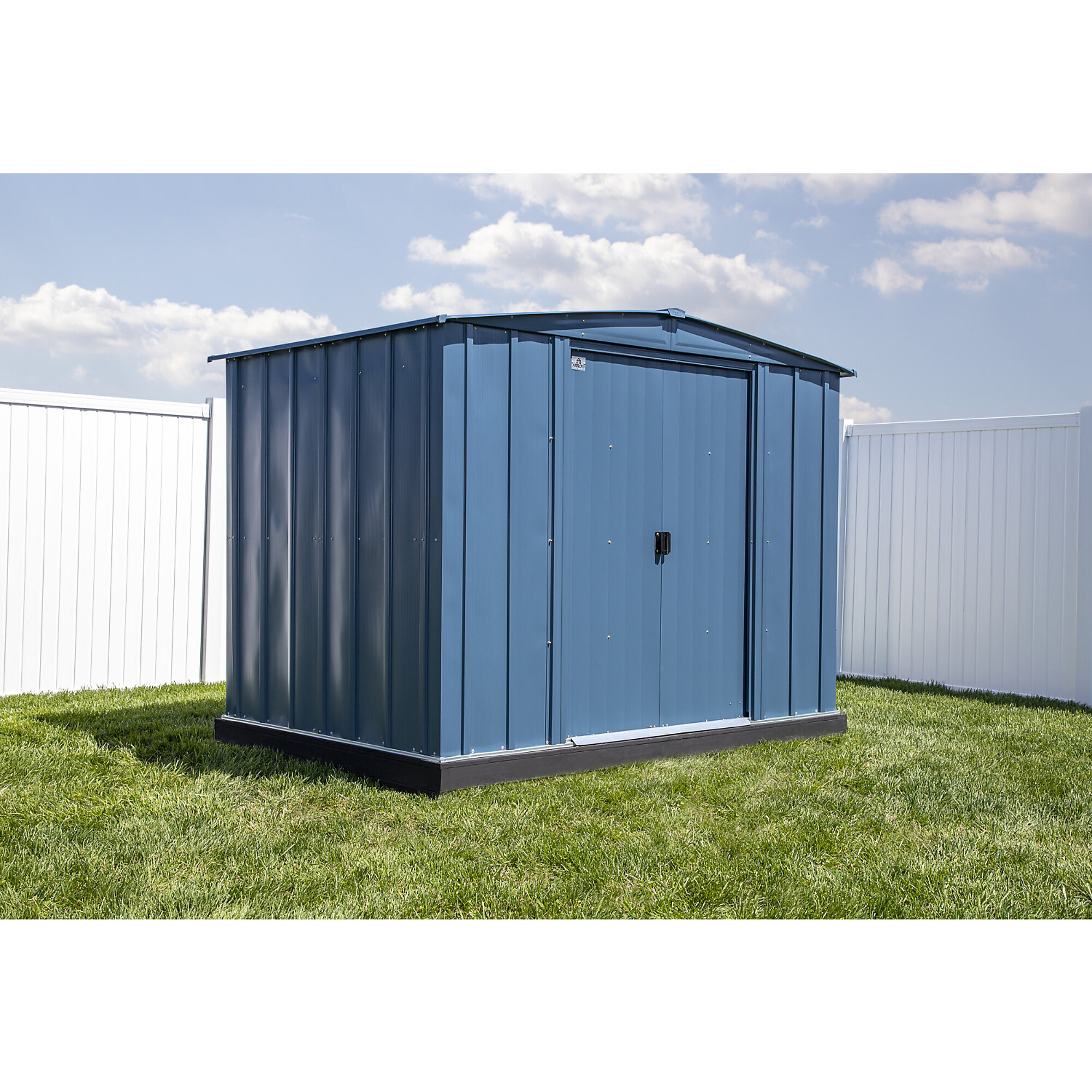 Classic Steel Storage Shed, 8X6, Blue Grey