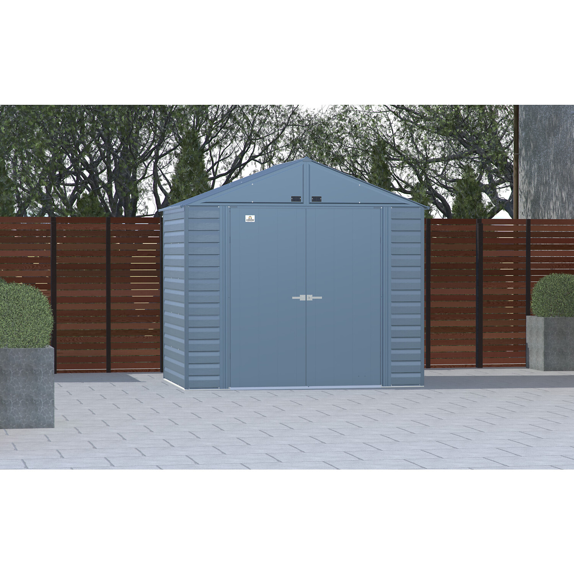 Arrow Storage Products, Select Steel Shed 8x6 Blue Grey SCG86BG, Length 6 ft, Width 8 ft, Model# SCG86BG