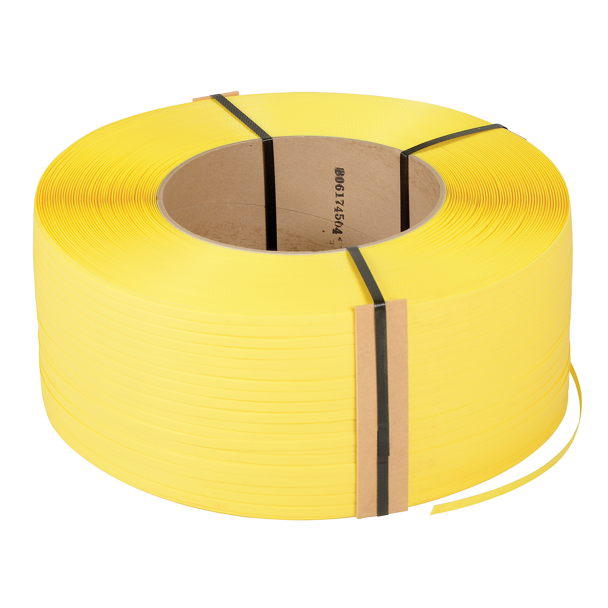 Vestil Polypropylene Strapping 3/8 In. Width 12,900 Ft. 9 In. x 8 In. Core Yellow