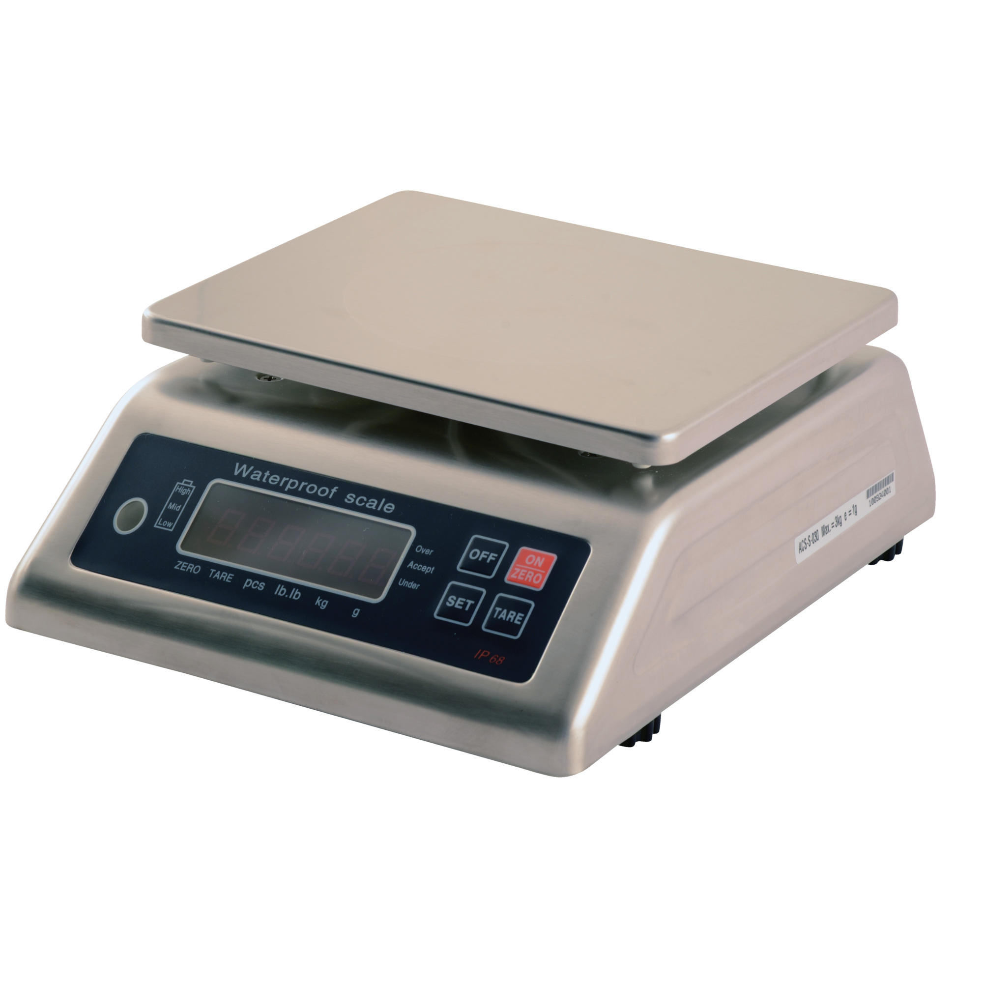 Vestil Stainless Steel Parts Scale 6.6 Lb. Capacity Silver