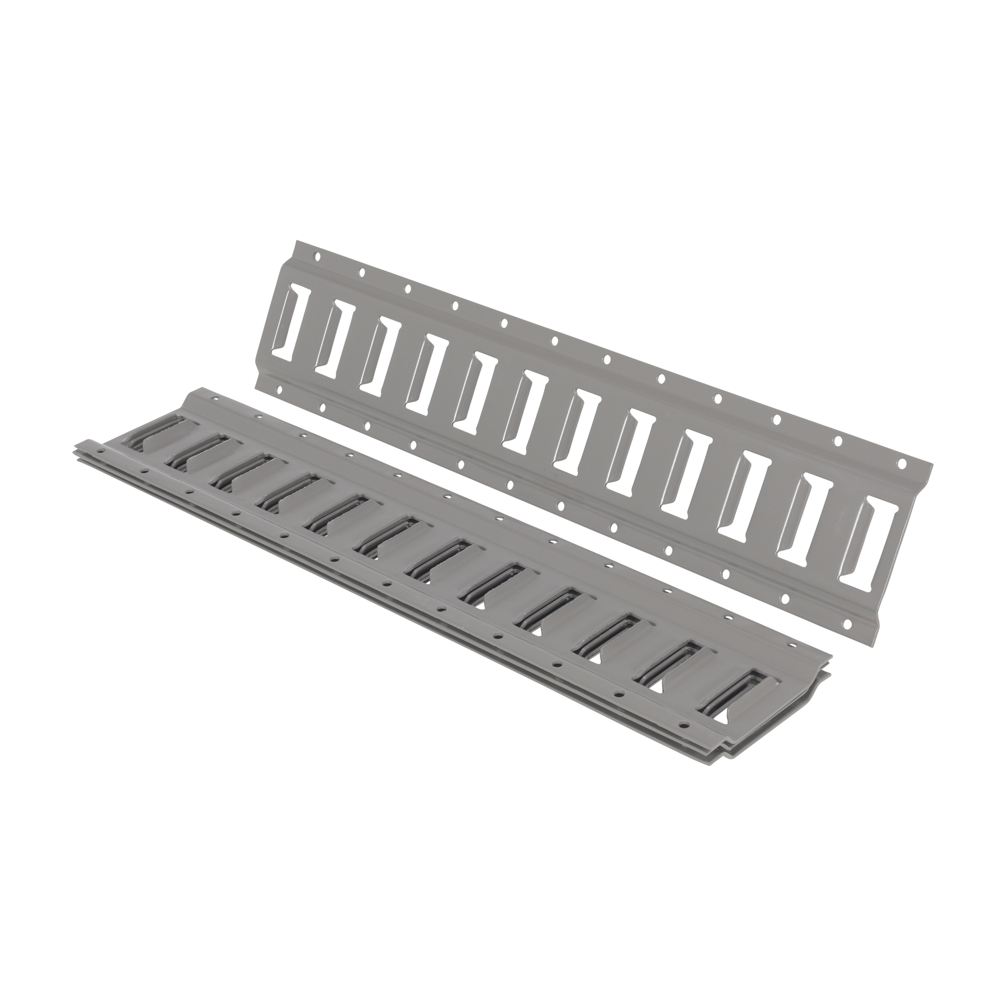 Vestil E-Track - 25in. x 6in., Steel Construction, Powder Coat Finish, Model# E-TRK-2-GY-4PK